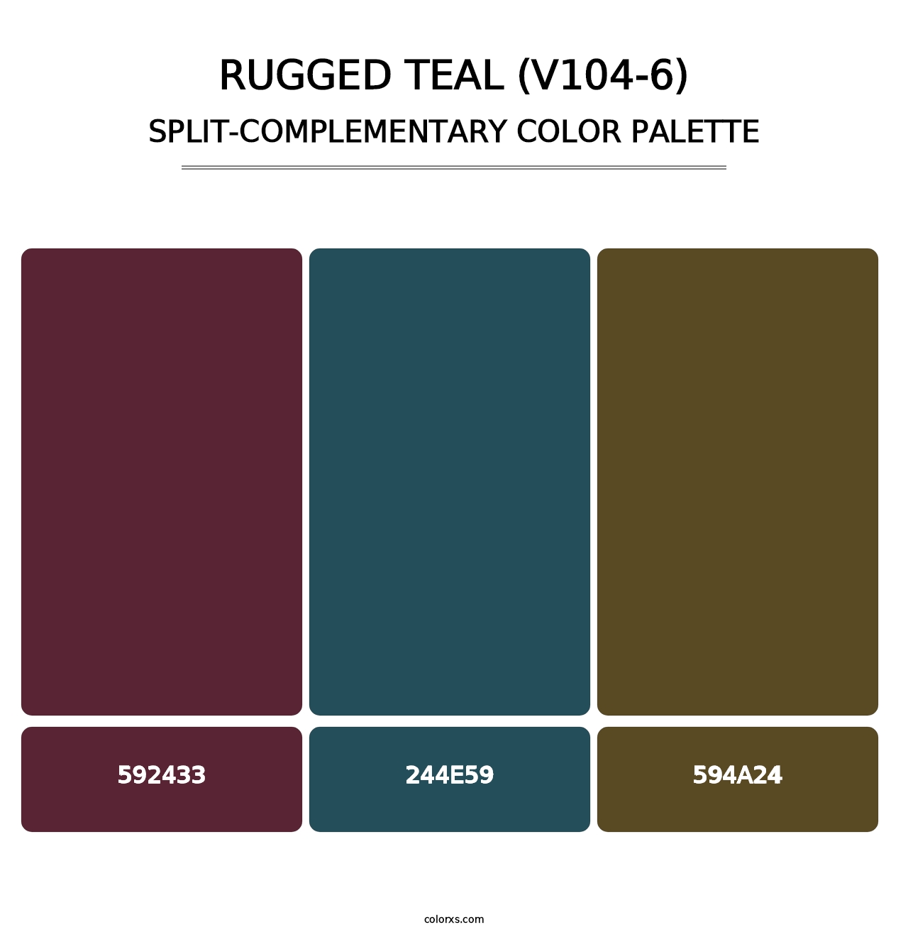 Rugged Teal (V104-6) - Split-Complementary Color Palette
