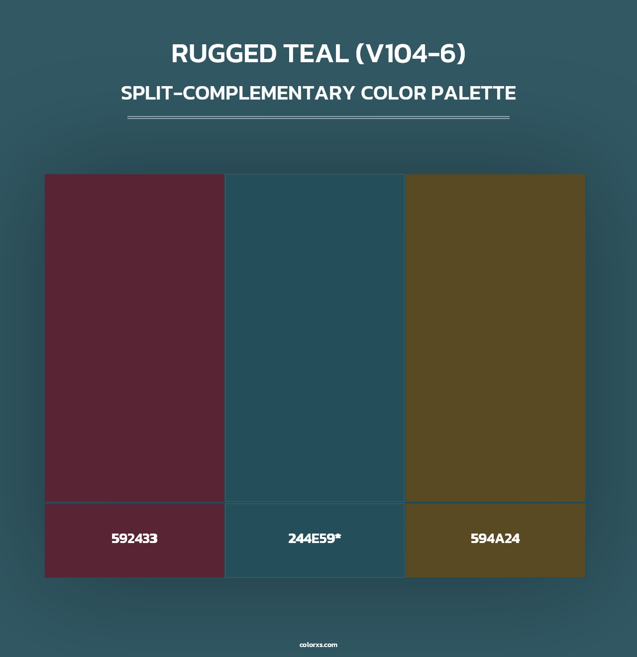 Rugged Teal (V104-6) - Split-Complementary Color Palette