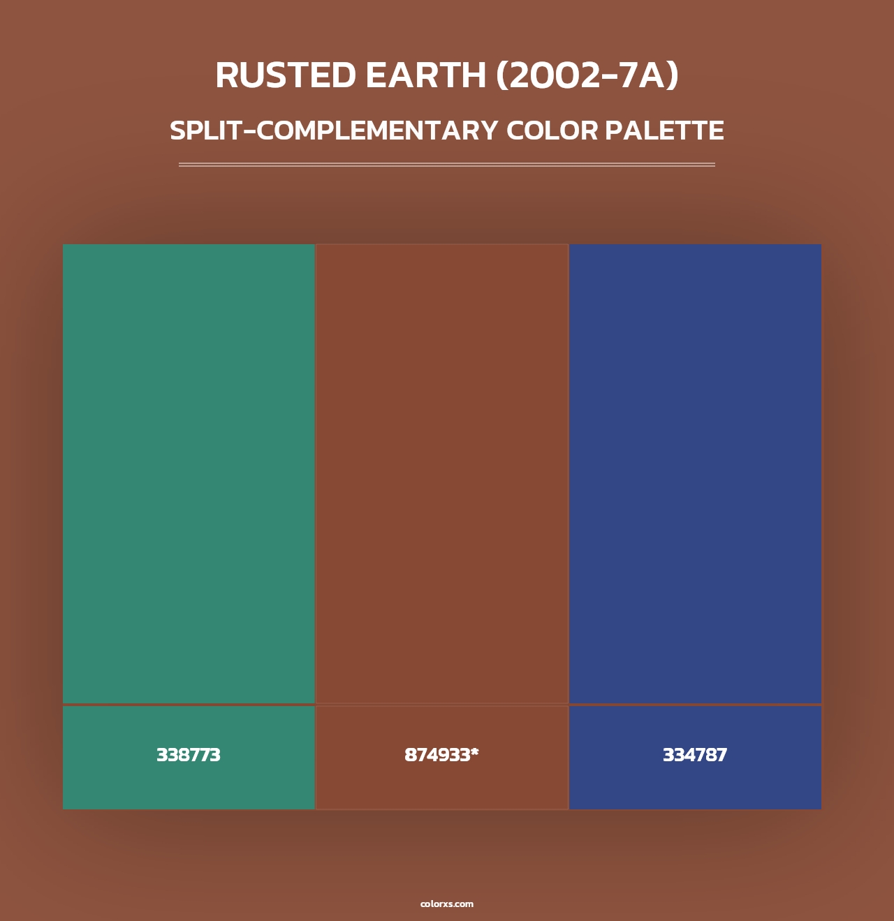 Rusted Earth (2002-7A) - Split-Complementary Color Palette