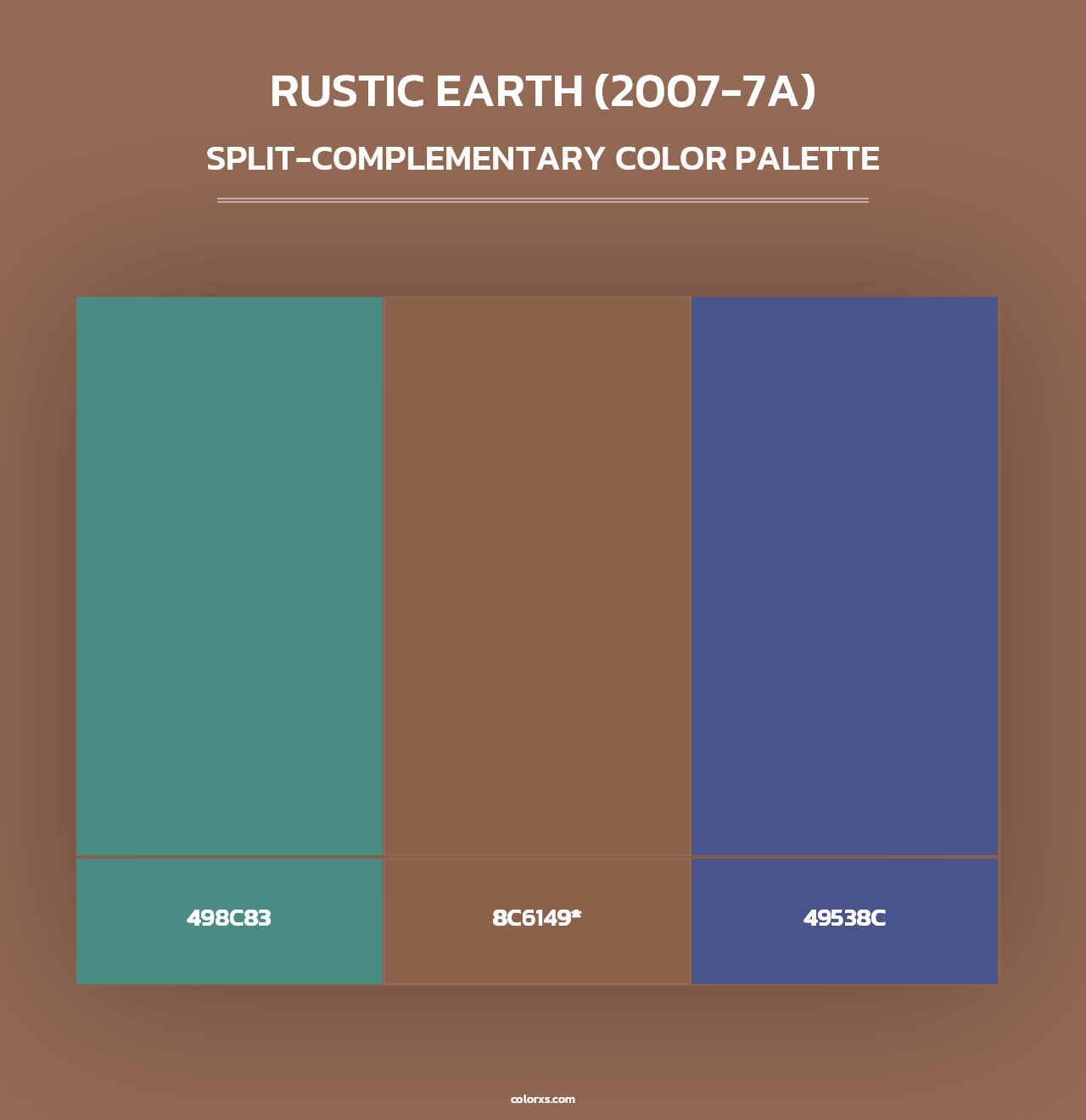 Rustic Earth (2007-7A) - Split-Complementary Color Palette