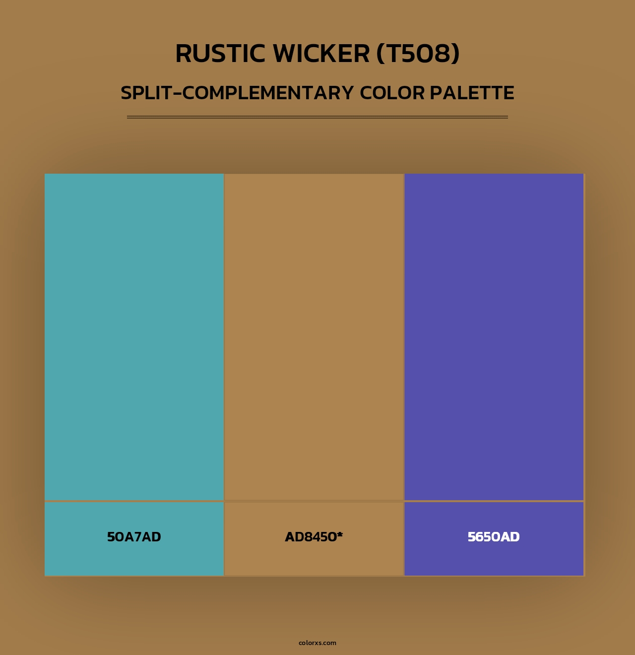 Rustic Wicker (T508) - Split-Complementary Color Palette