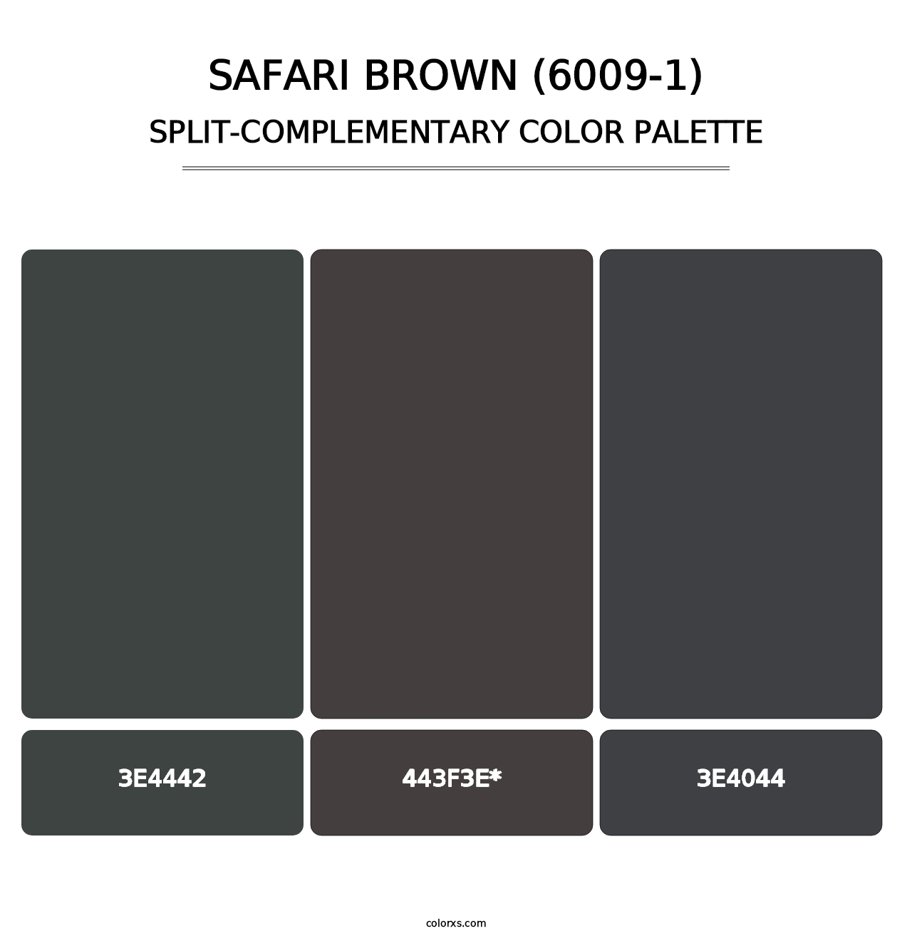 Safari Brown (6009-1) - Split-Complementary Color Palette