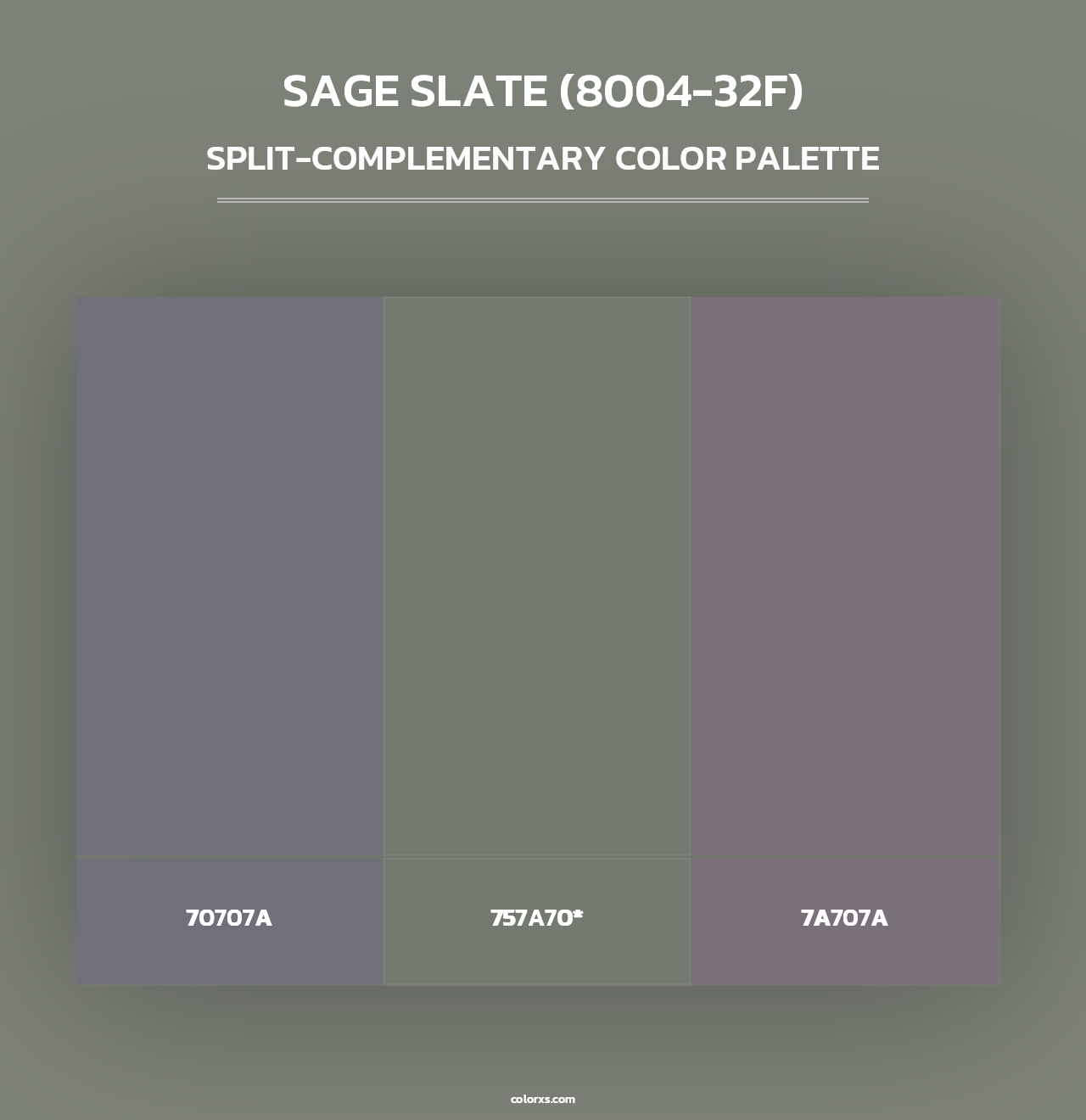 Sage Slate (8004-32F) - Split-Complementary Color Palette