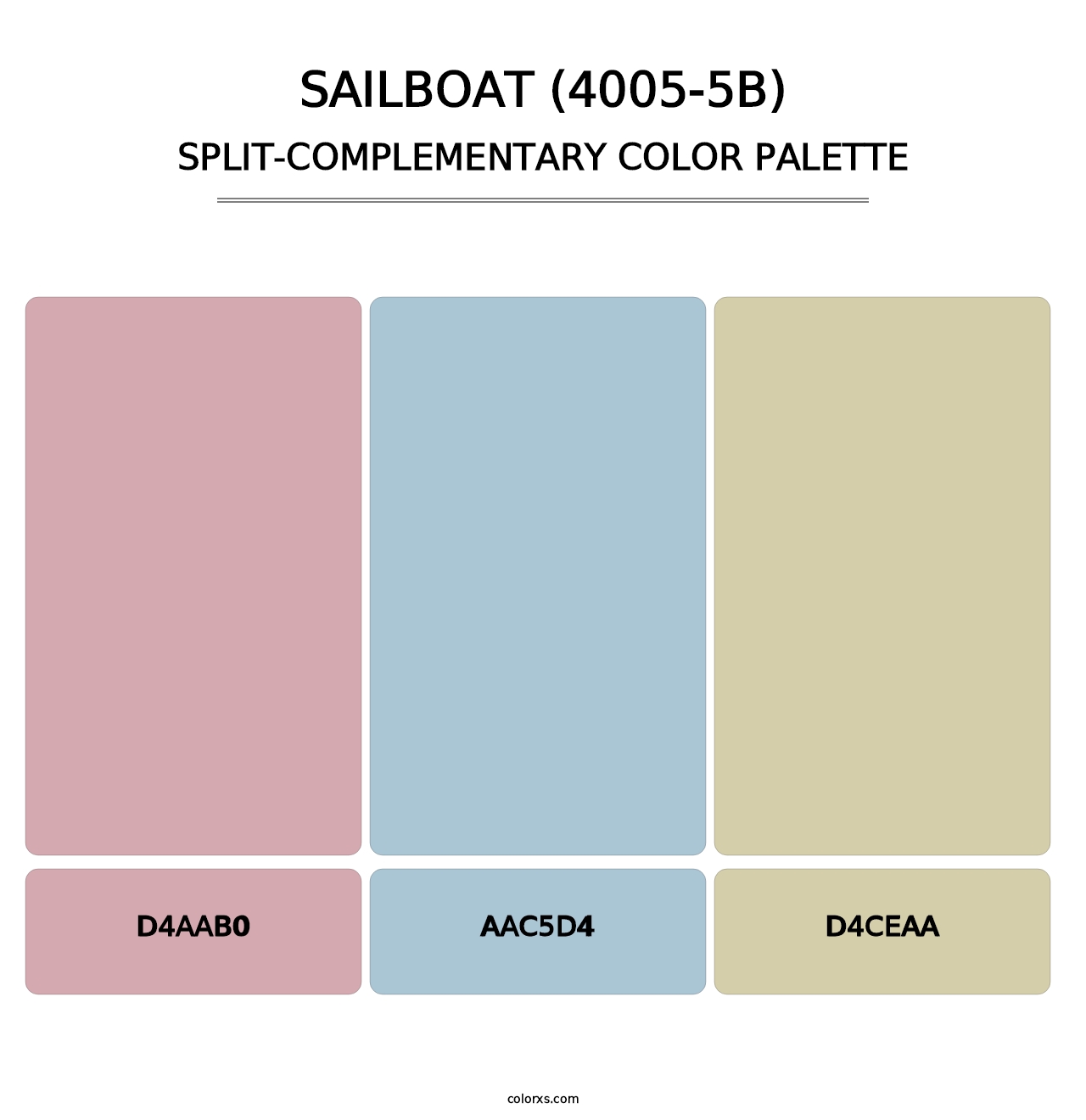 Sailboat (4005-5B) - Split-Complementary Color Palette