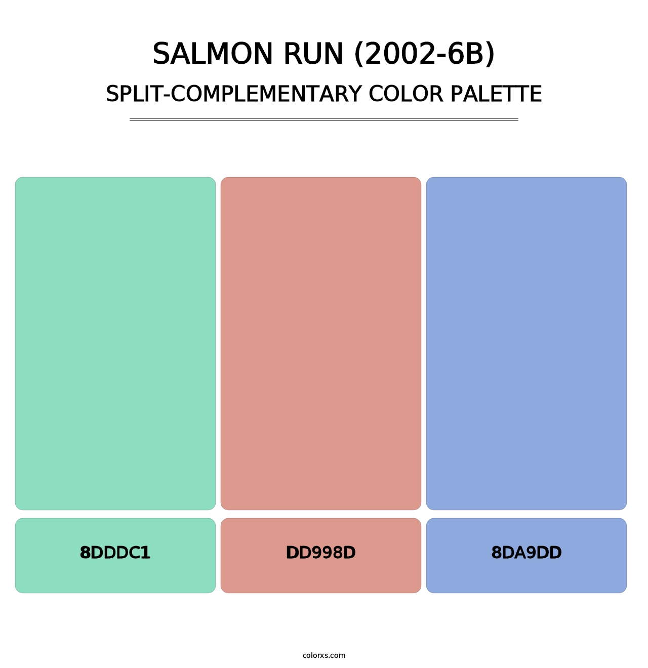 Salmon Run (2002-6B) - Split-Complementary Color Palette