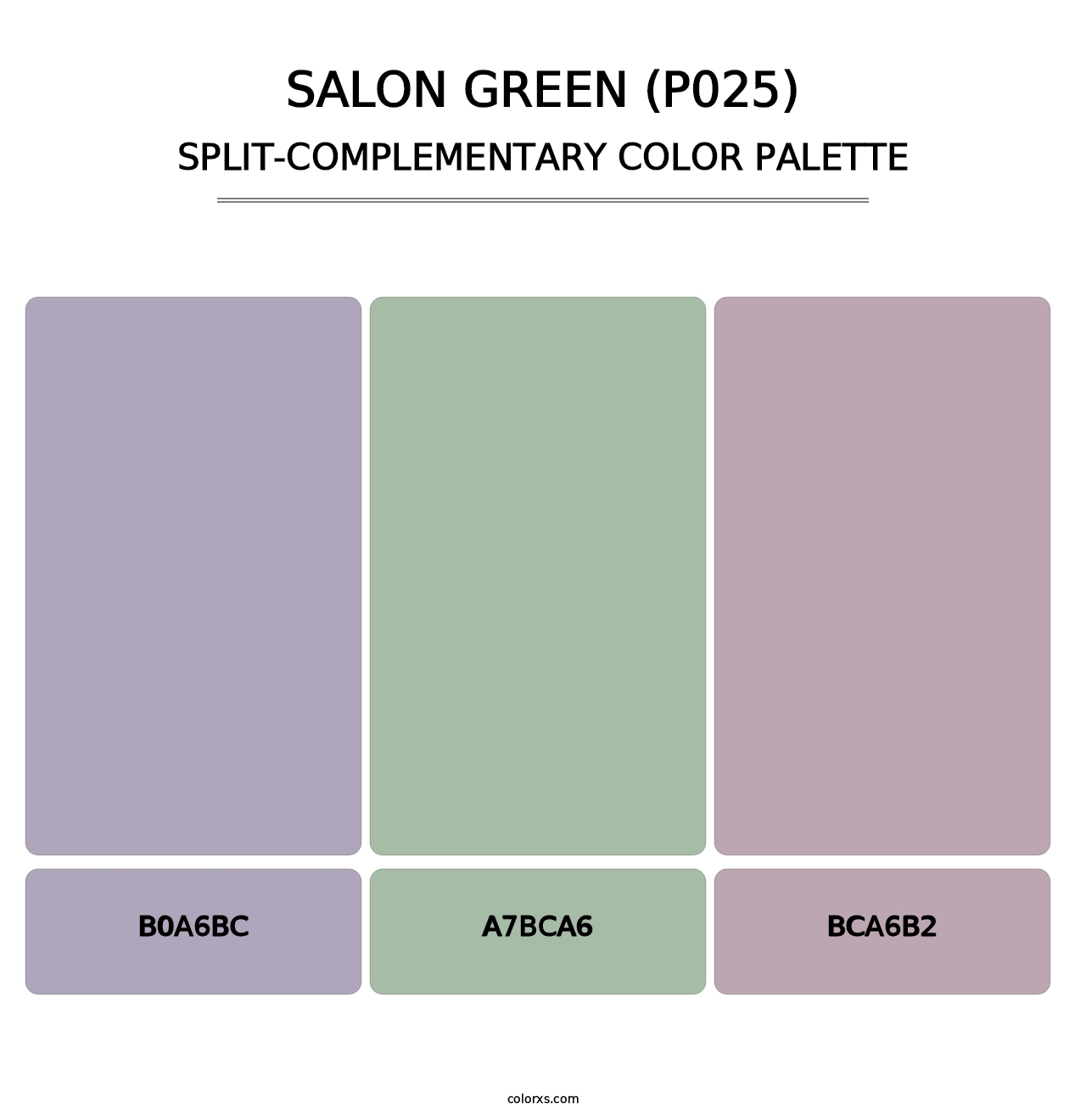 Salon Green (P025) - Split-Complementary Color Palette