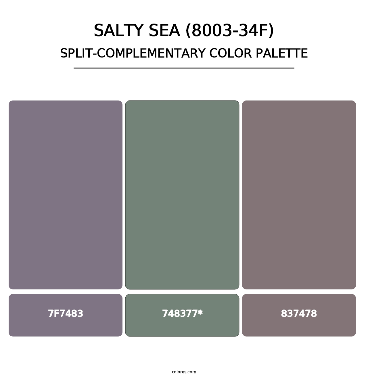 Salty Sea (8003-34F) - Split-Complementary Color Palette