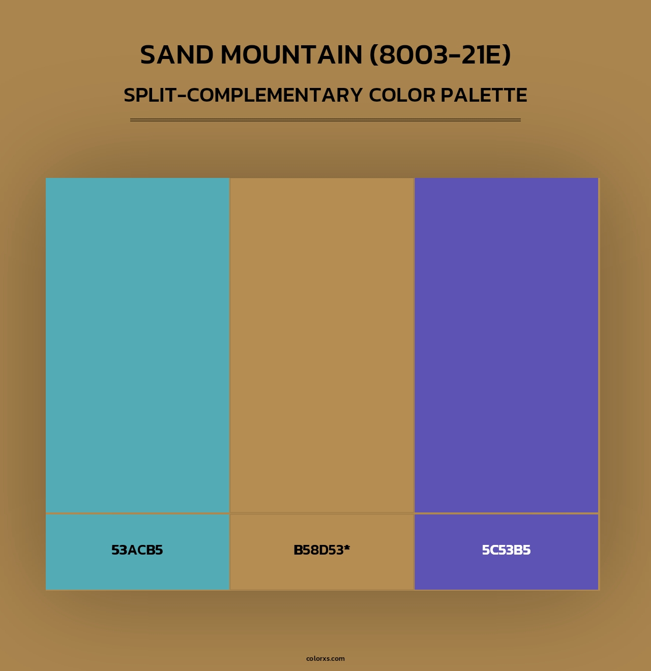 Sand Mountain (8003-21E) - Split-Complementary Color Palette