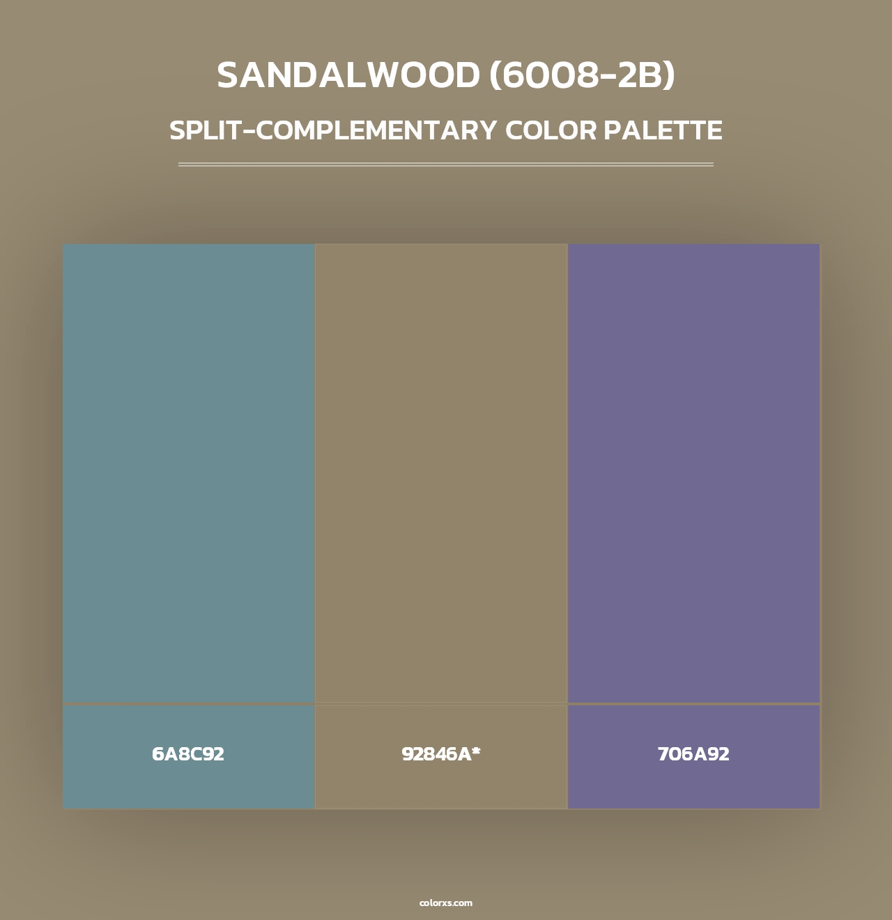 Sandalwood (6008-2B) - Split-Complementary Color Palette
