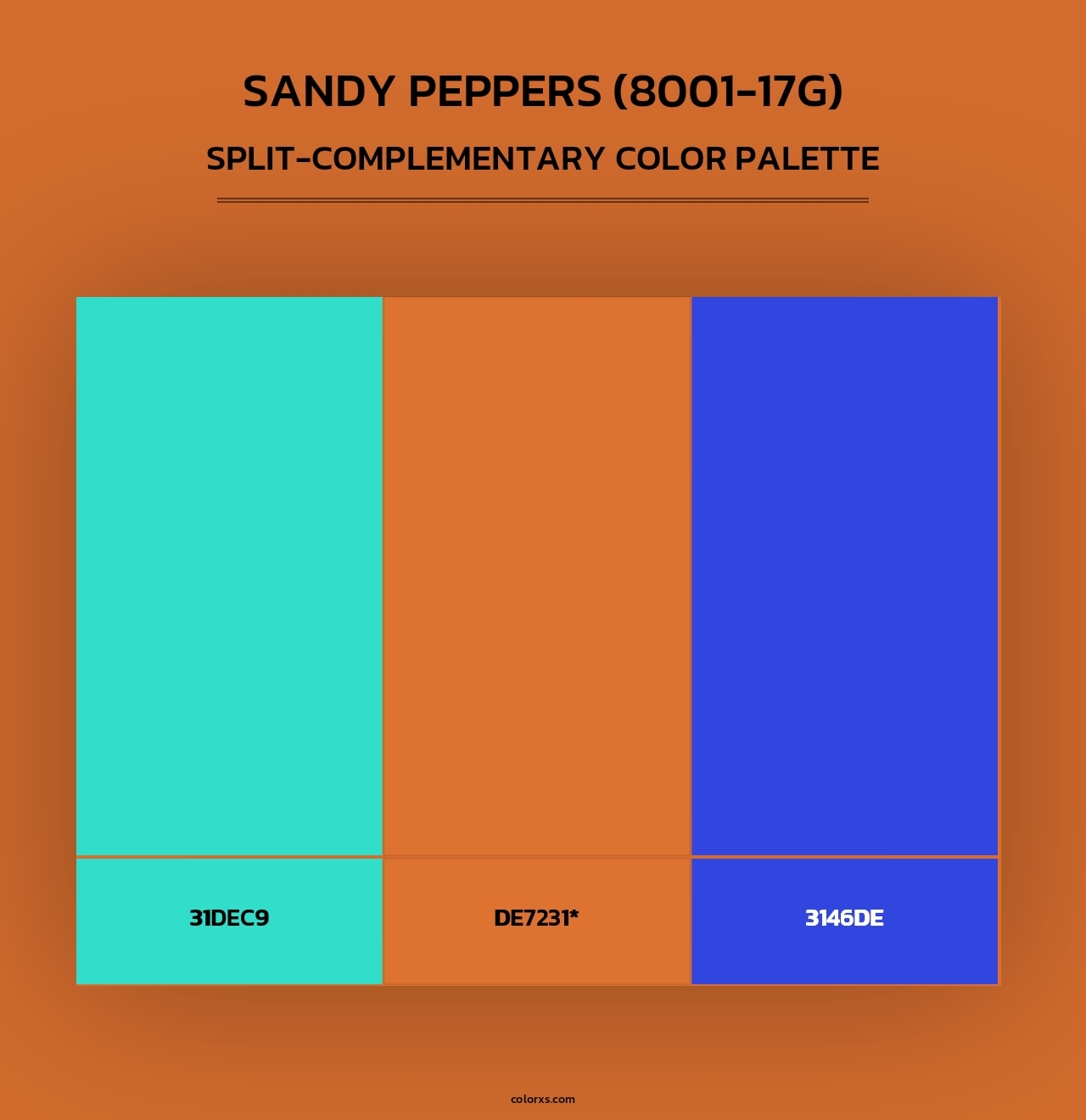Sandy Peppers (8001-17G) - Split-Complementary Color Palette