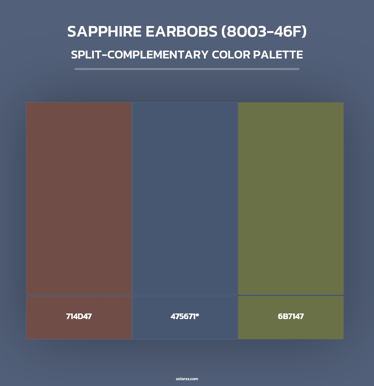 Sapphire Earbobs (8003-46F) - Split-Complementary Color Palette