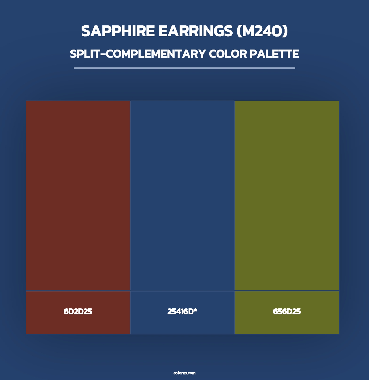 Sapphire Earrings (M240) - Split-Complementary Color Palette