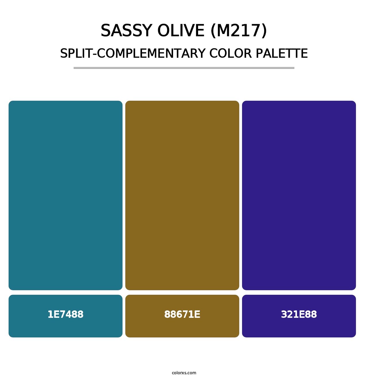 Sassy Olive (M217) - Split-Complementary Color Palette