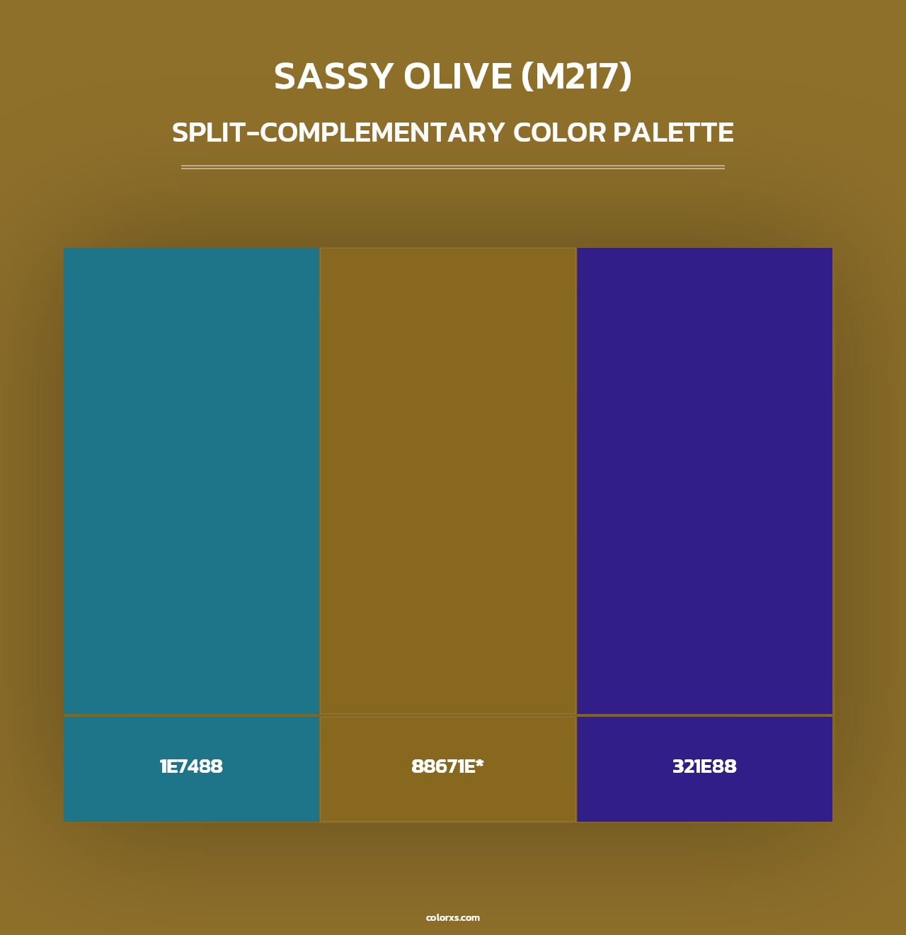 Sassy Olive (M217) - Split-Complementary Color Palette