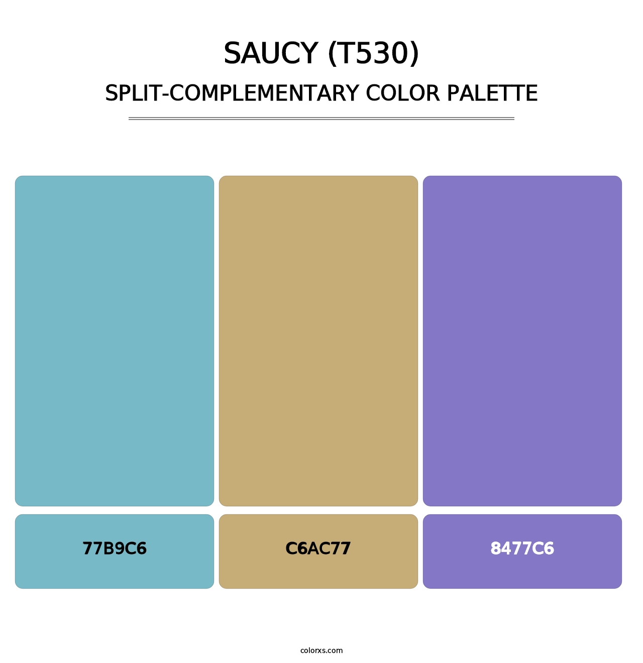 Saucy (T530) - Split-Complementary Color Palette