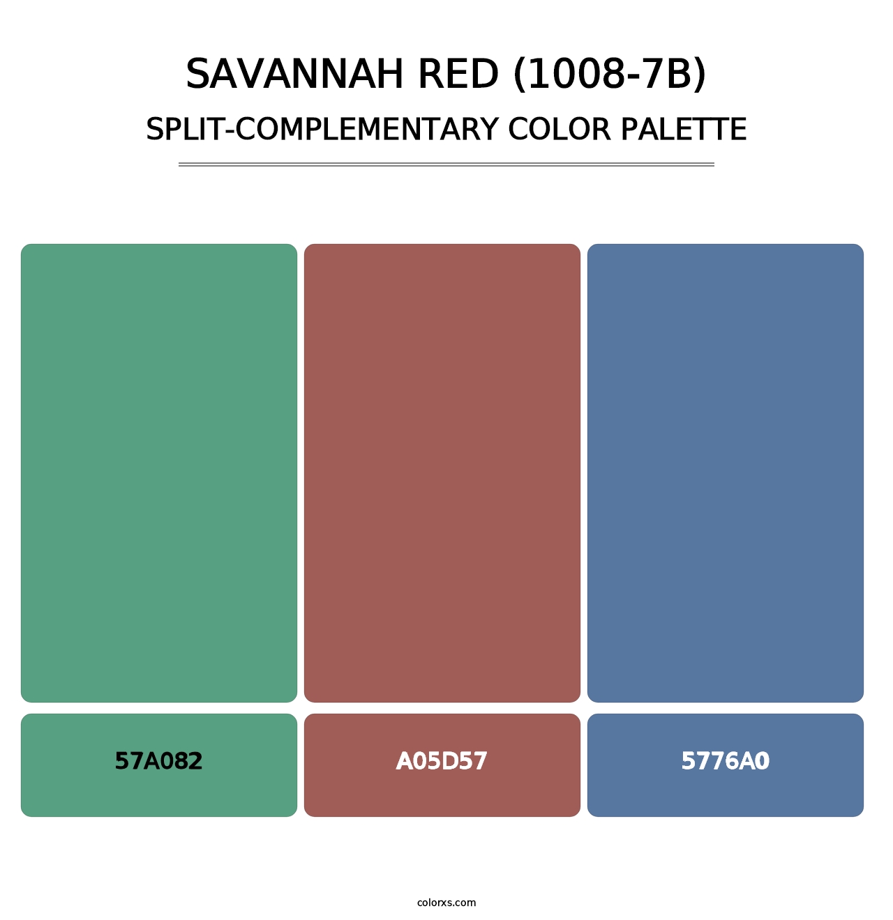 Savannah Red (1008-7B) - Split-Complementary Color Palette