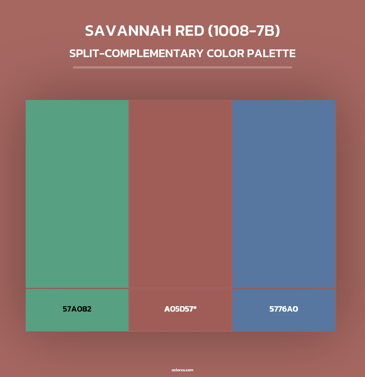 Savannah Red (1008-7B) - Split-Complementary Color Palette