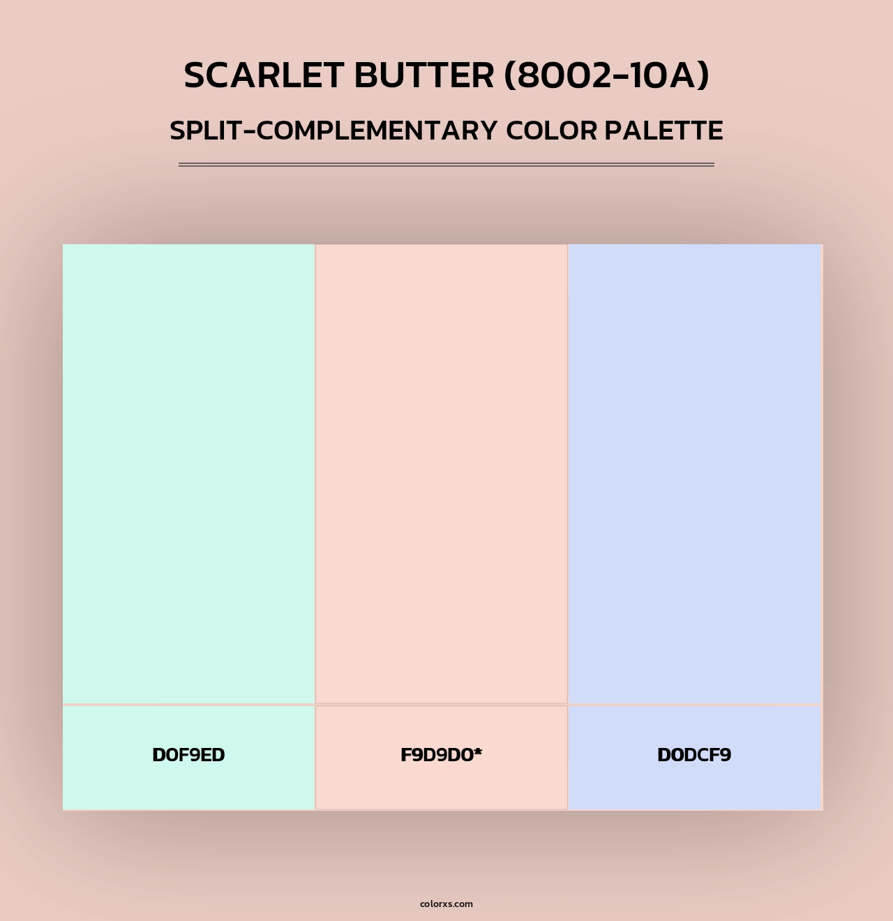 Scarlet Butter (8002-10A) - Split-Complementary Color Palette