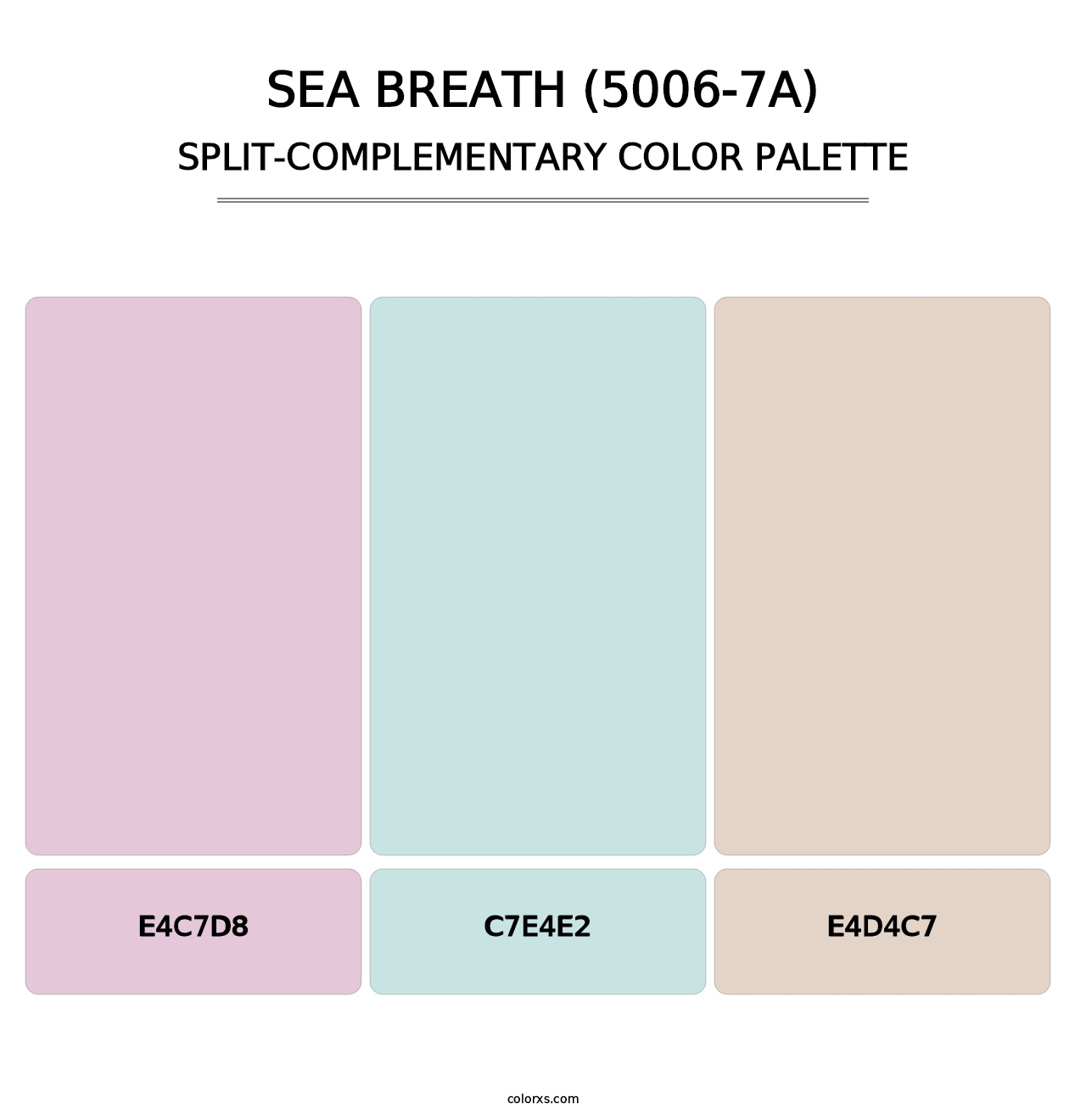 Sea Breath (5006-7A) - Split-Complementary Color Palette