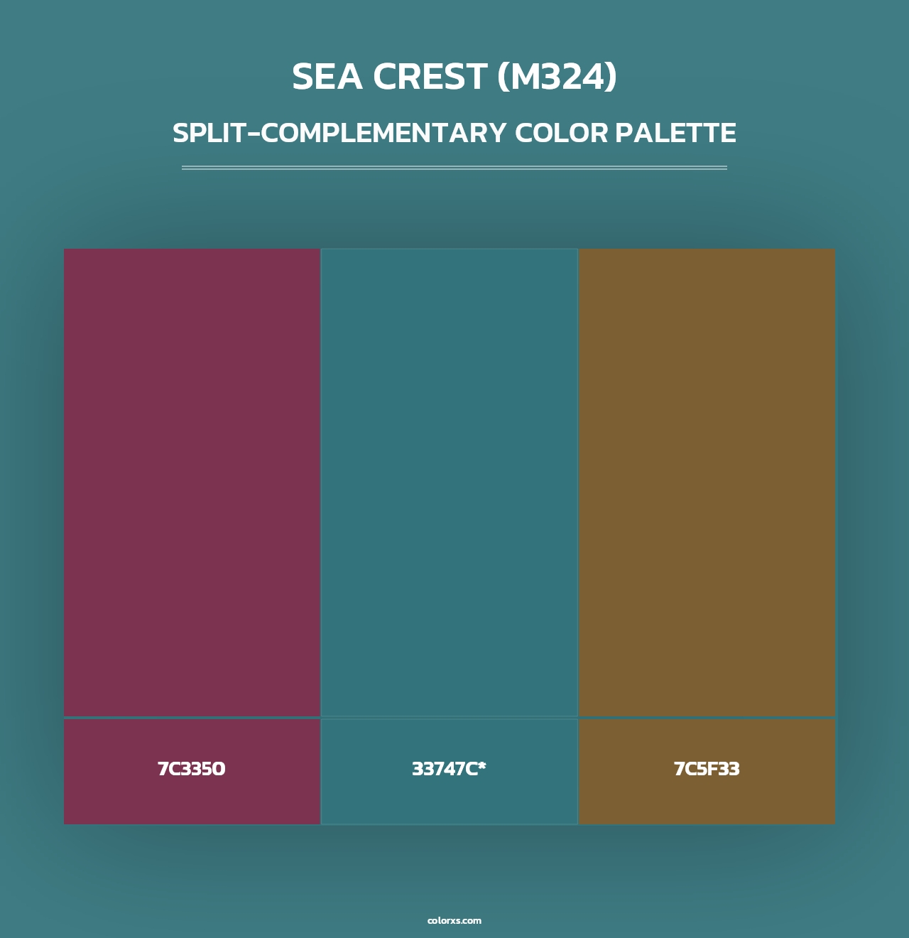Sea Crest (M324) - Split-Complementary Color Palette