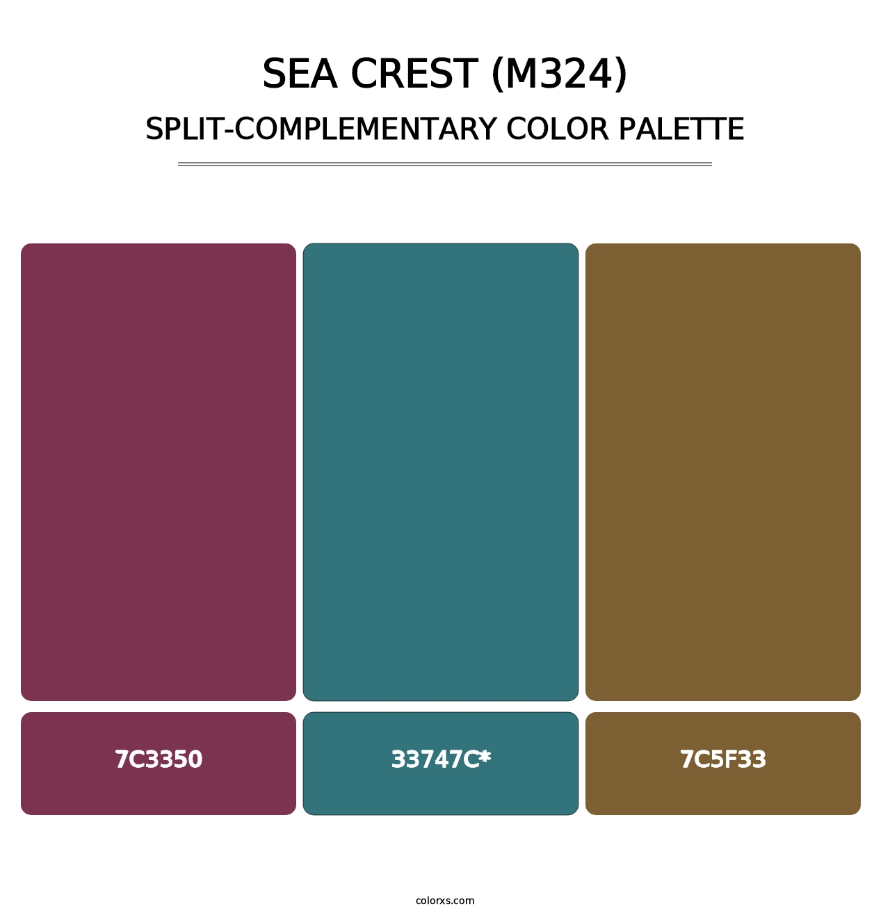 Sea Crest (M324) - Split-Complementary Color Palette