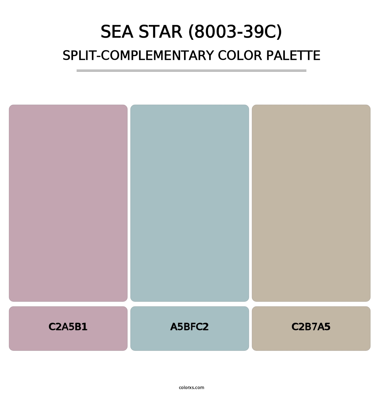 Sea Star (8003-39C) - Split-Complementary Color Palette