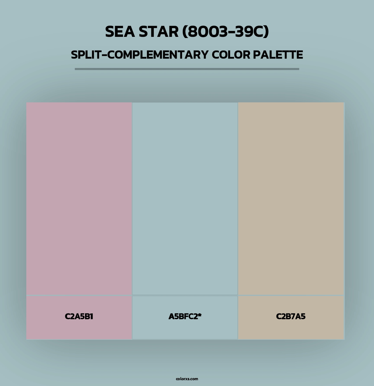 Sea Star (8003-39C) - Split-Complementary Color Palette