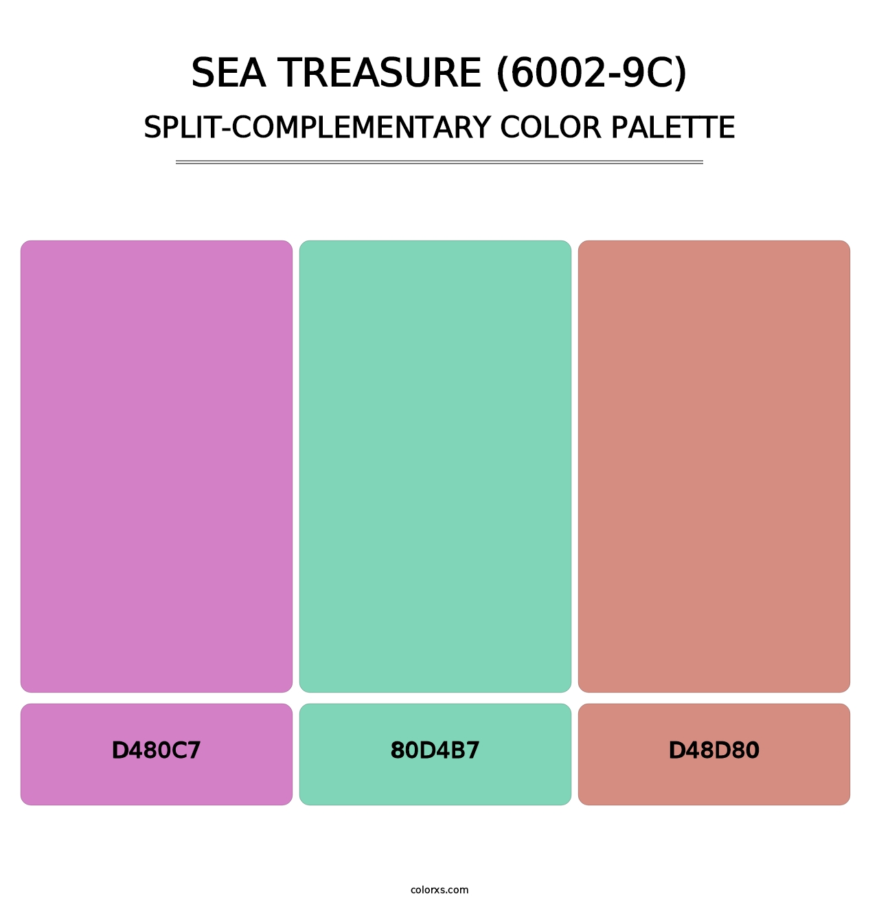 Sea Treasure (6002-9C) - Split-Complementary Color Palette