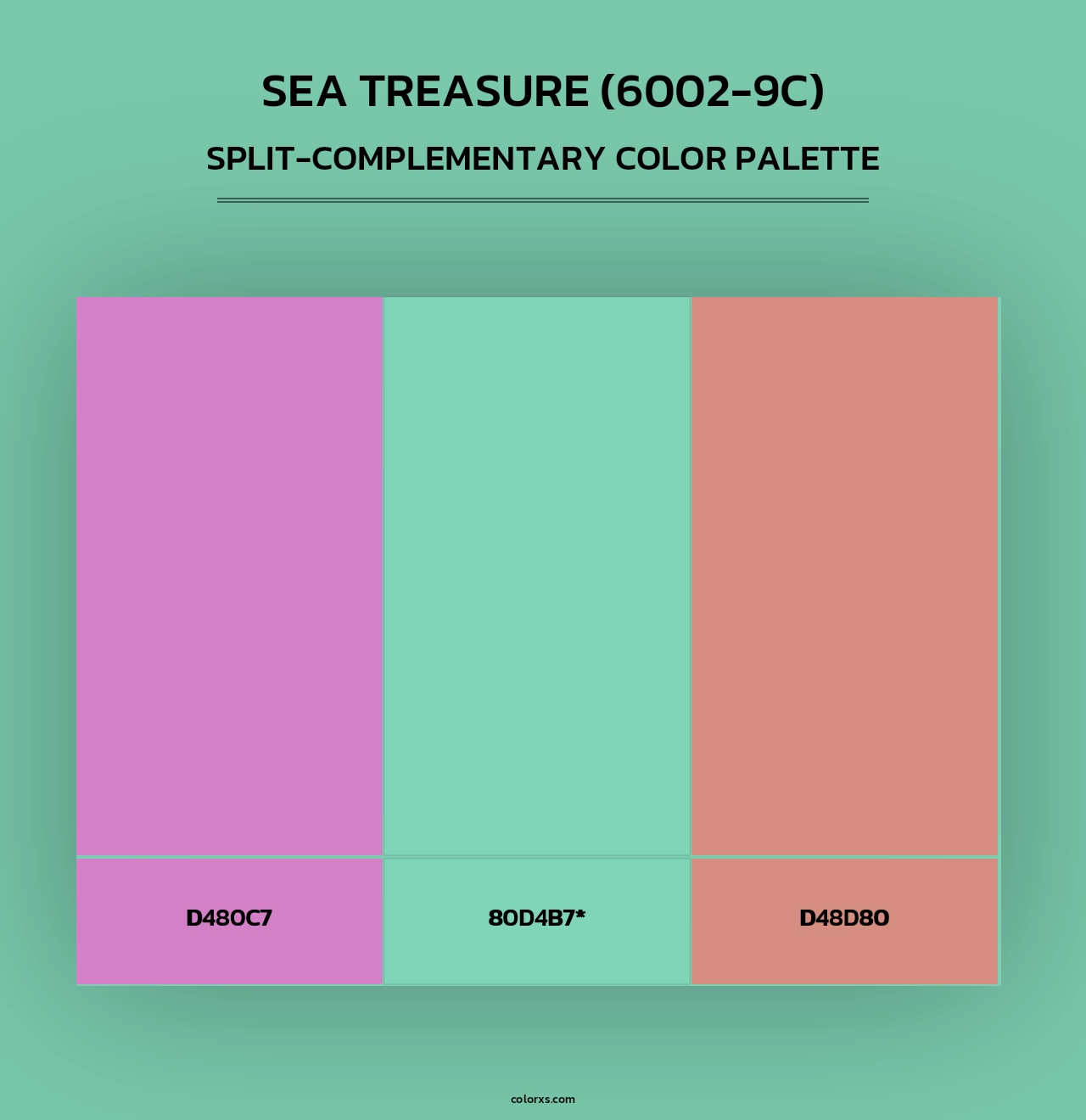 Sea Treasure (6002-9C) - Split-Complementary Color Palette