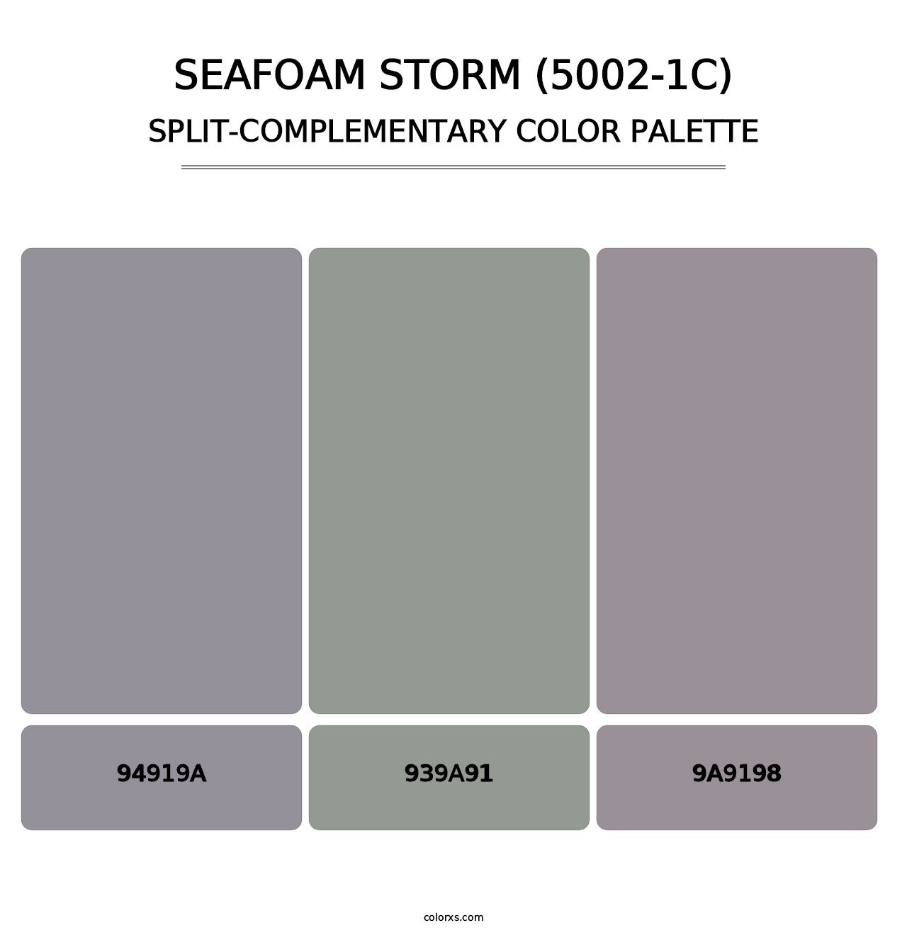 Seafoam Storm (5002-1C) - Split-Complementary Color Palette