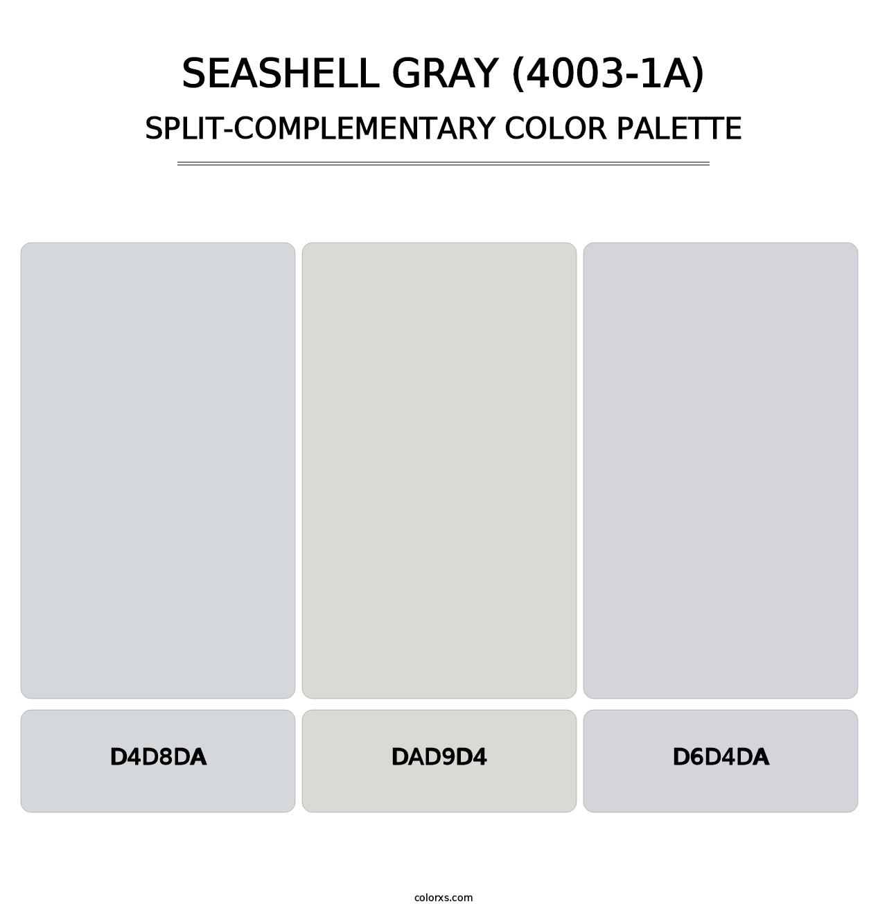 Seashell Gray (4003-1A) - Split-Complementary Color Palette