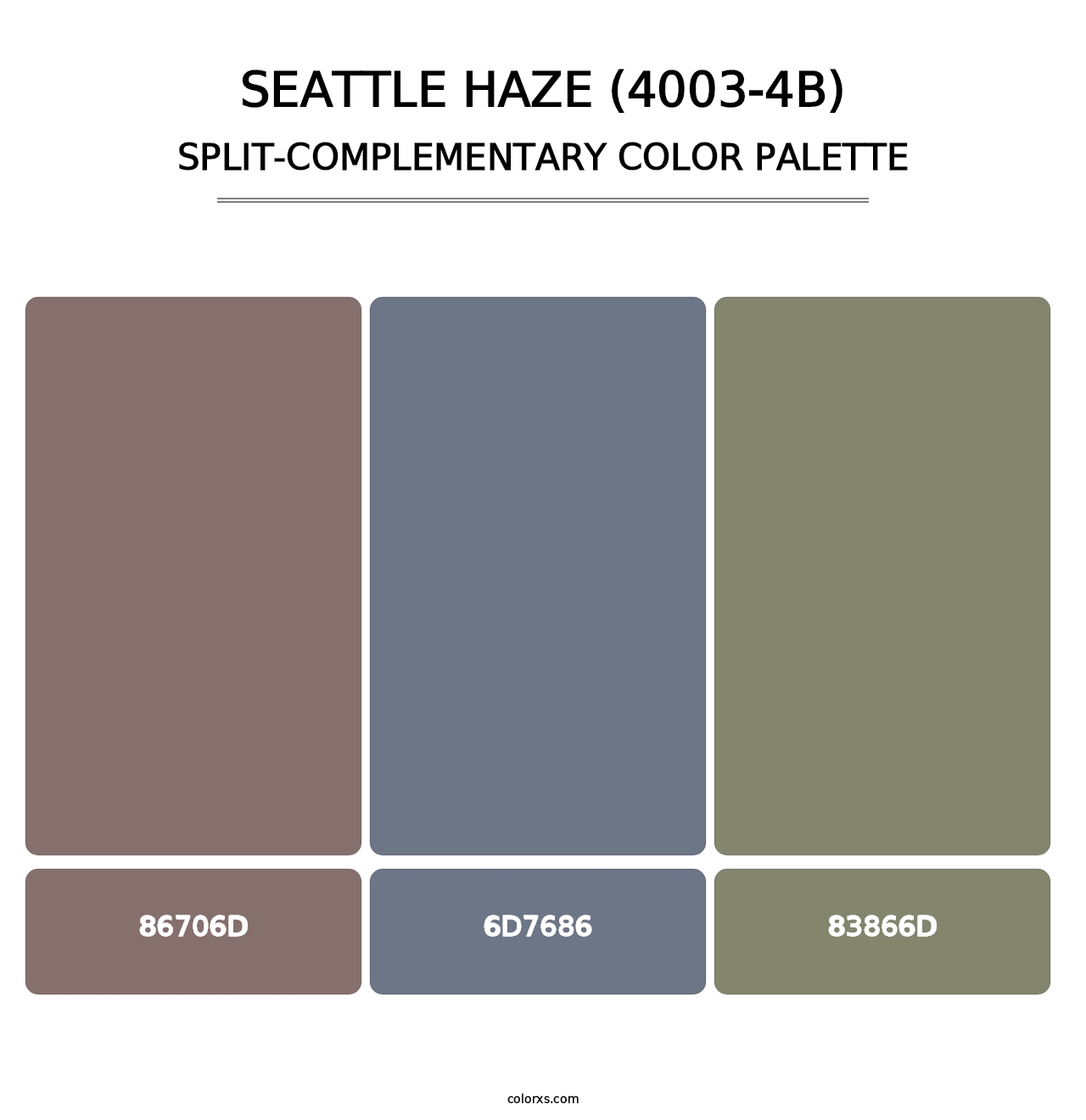 Seattle Haze (4003-4B) - Split-Complementary Color Palette