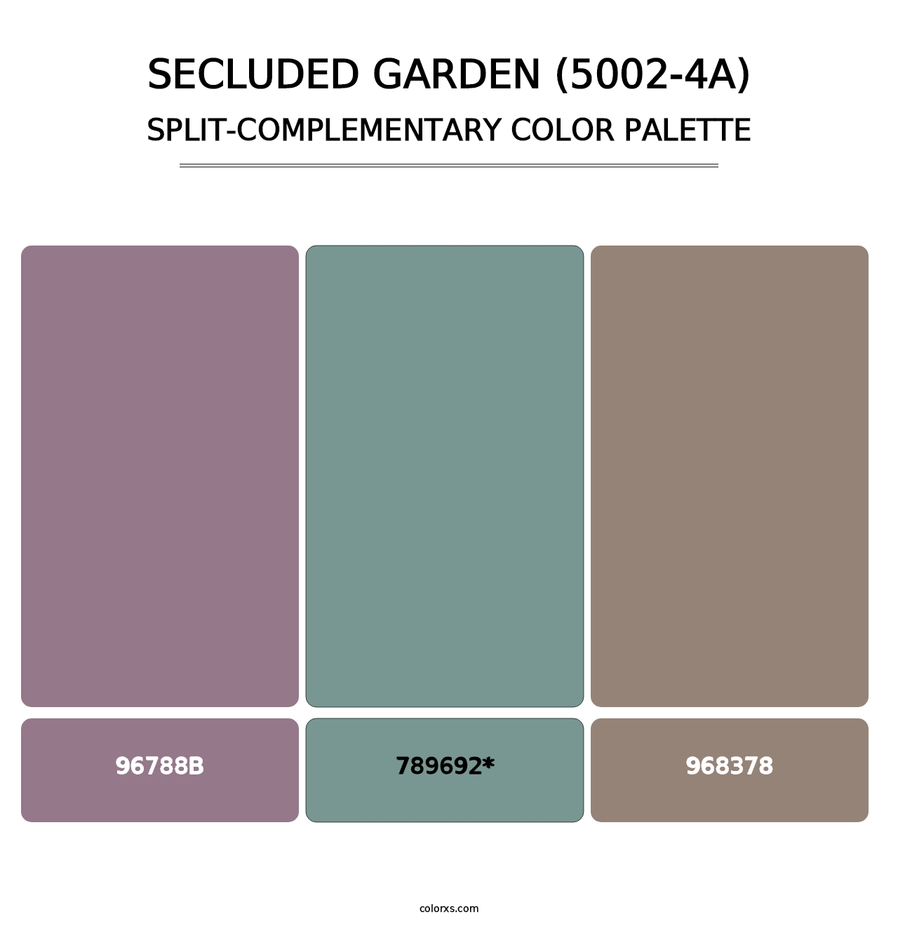 Secluded Garden (5002-4A) - Split-Complementary Color Palette