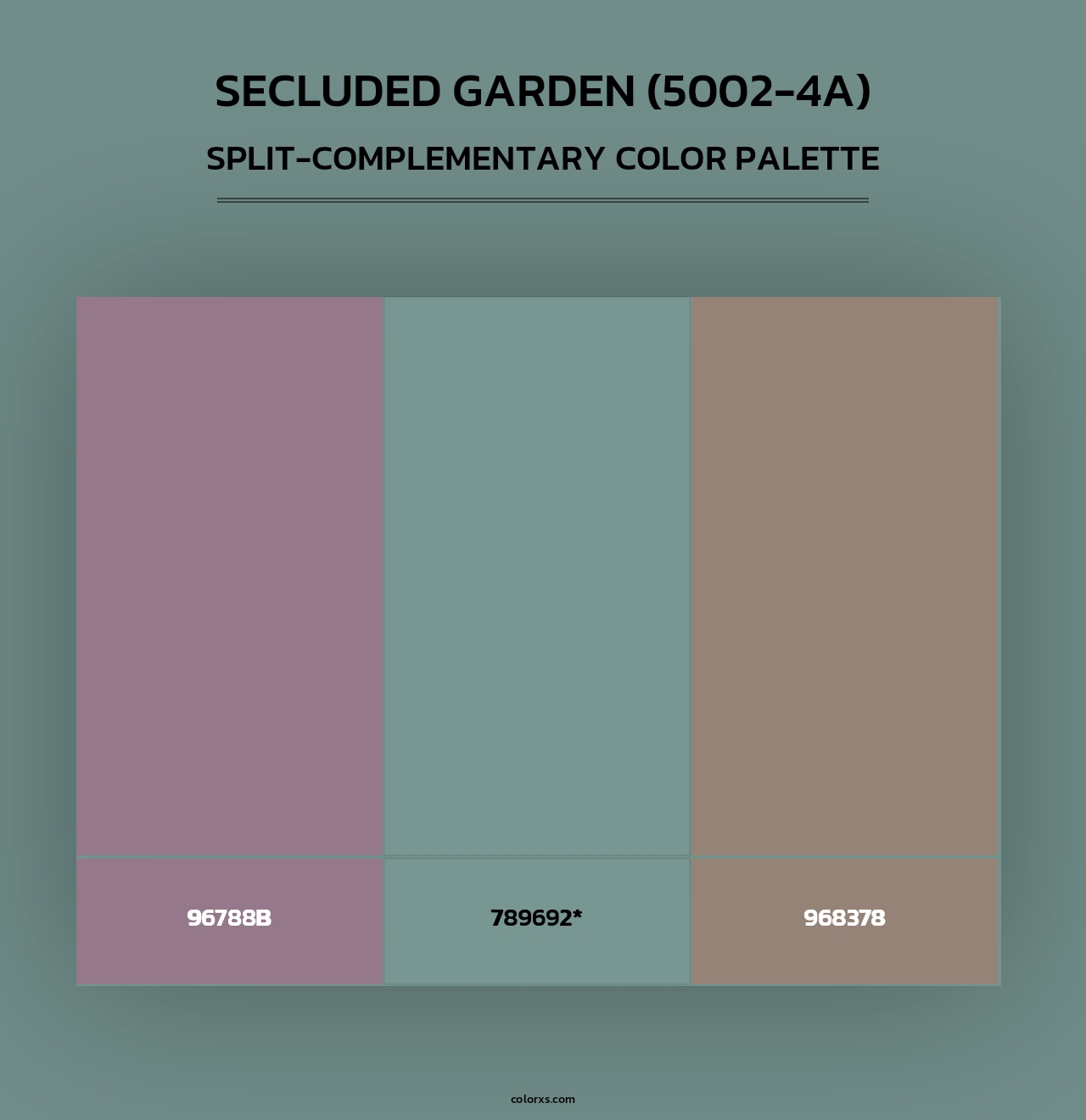 Secluded Garden (5002-4A) - Split-Complementary Color Palette