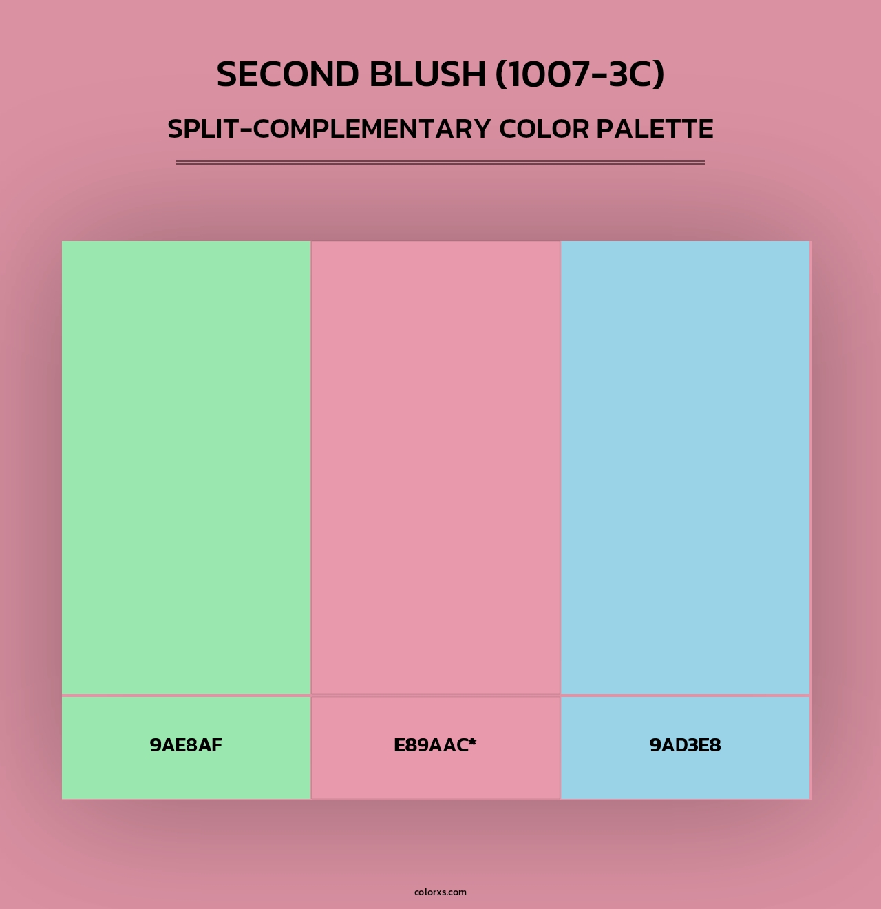 Second Blush (1007-3C) - Split-Complementary Color Palette