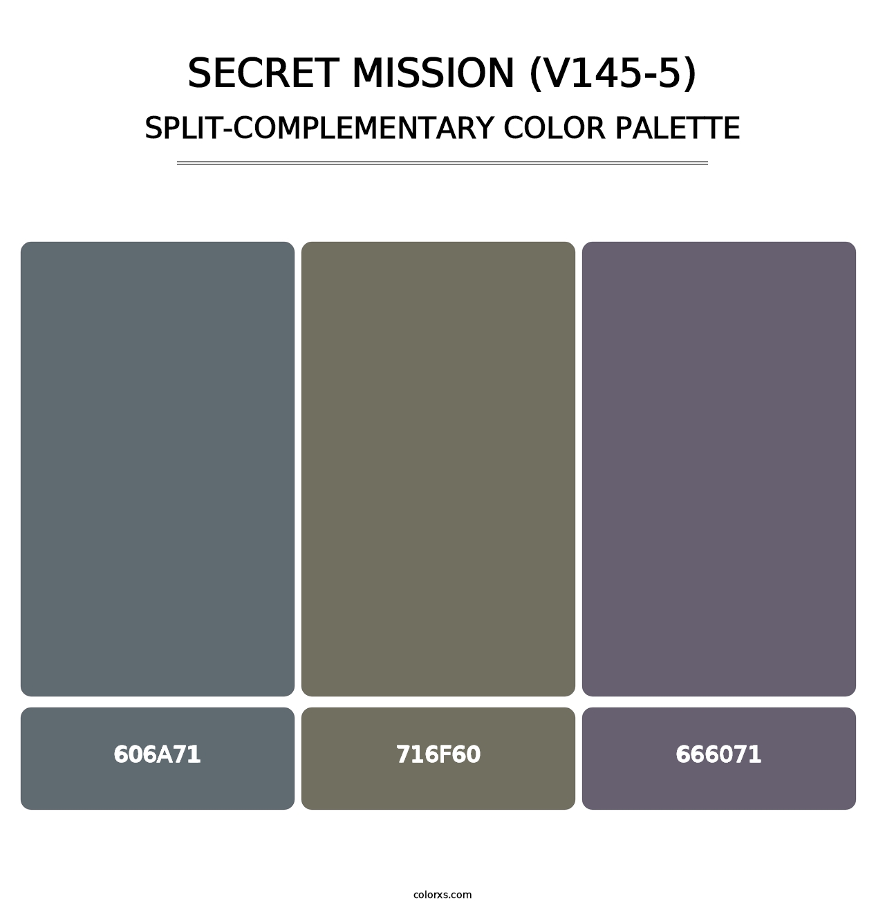 Secret Mission (V145-5) - Split-Complementary Color Palette