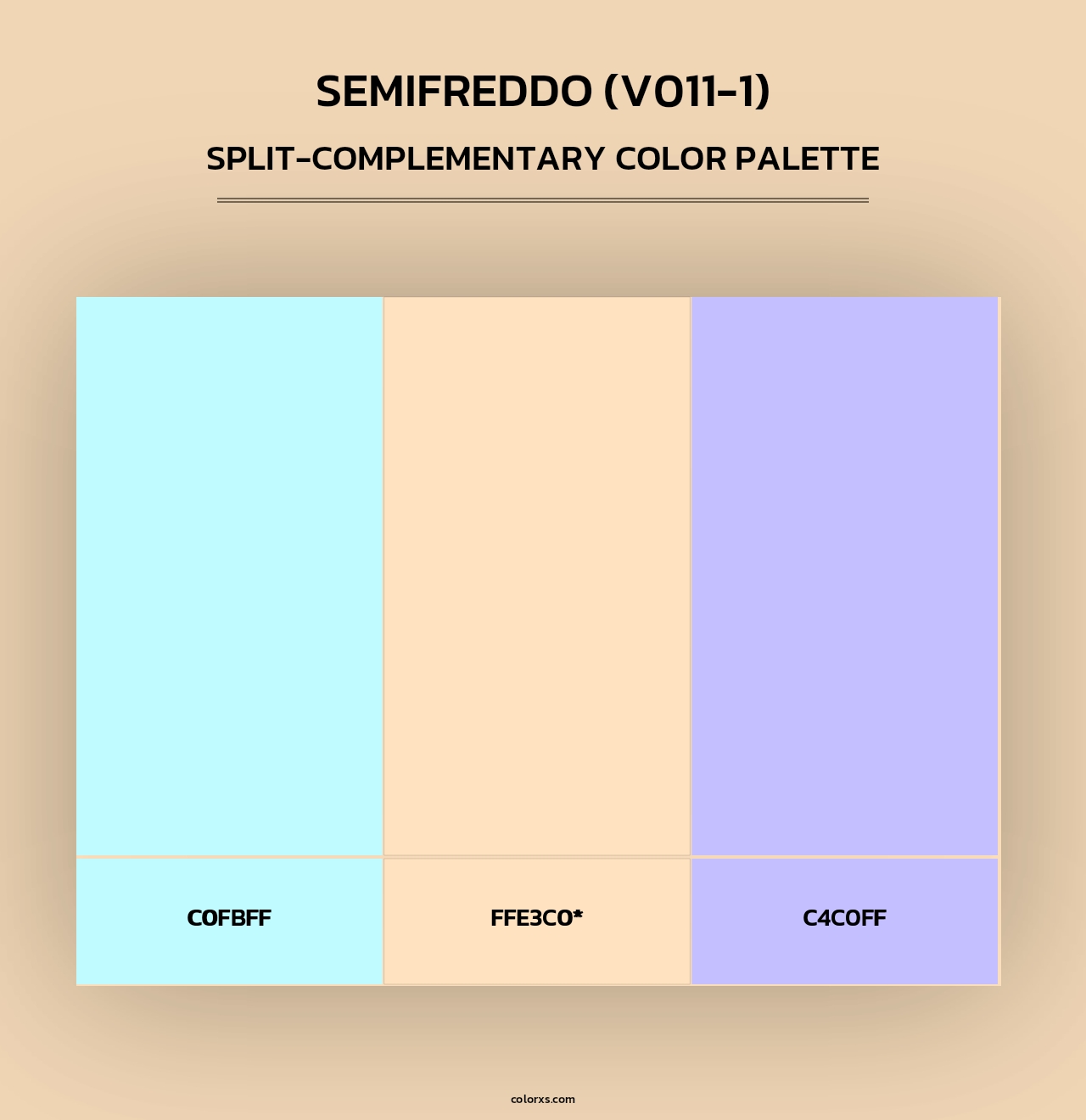 Semifreddo (V011-1) - Split-Complementary Color Palette