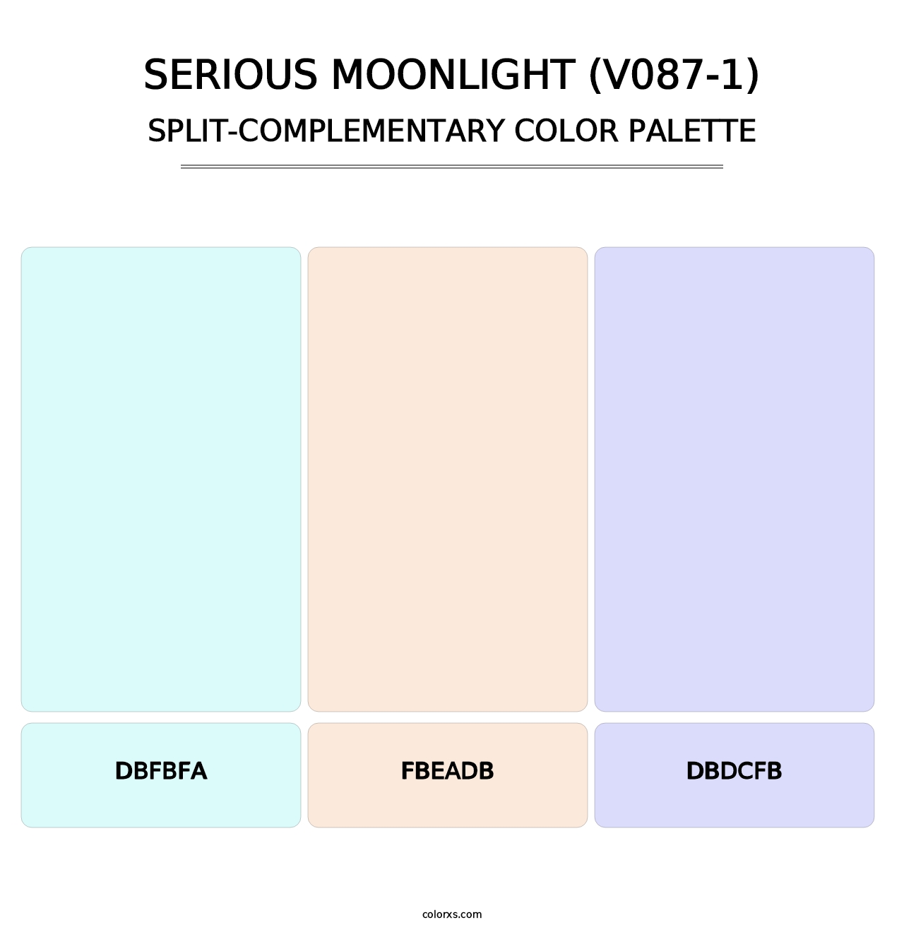 Serious Moonlight (V087-1) - Split-Complementary Color Palette