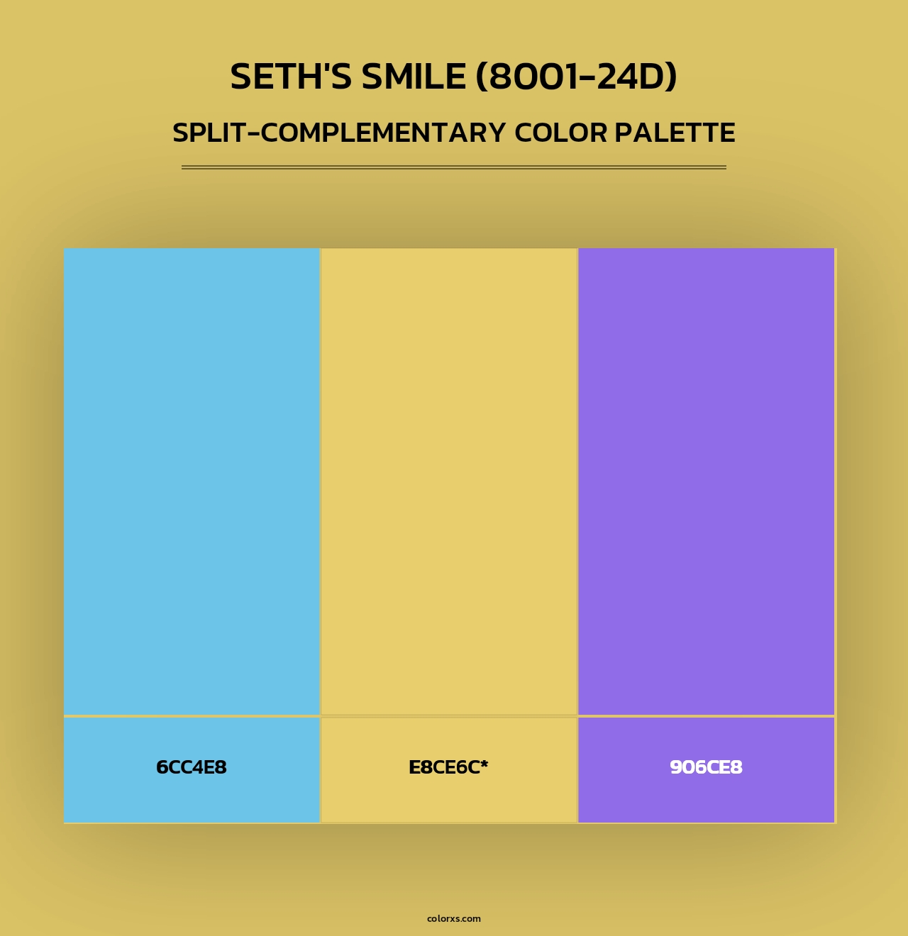 Seth's Smile (8001-24D) - Split-Complementary Color Palette