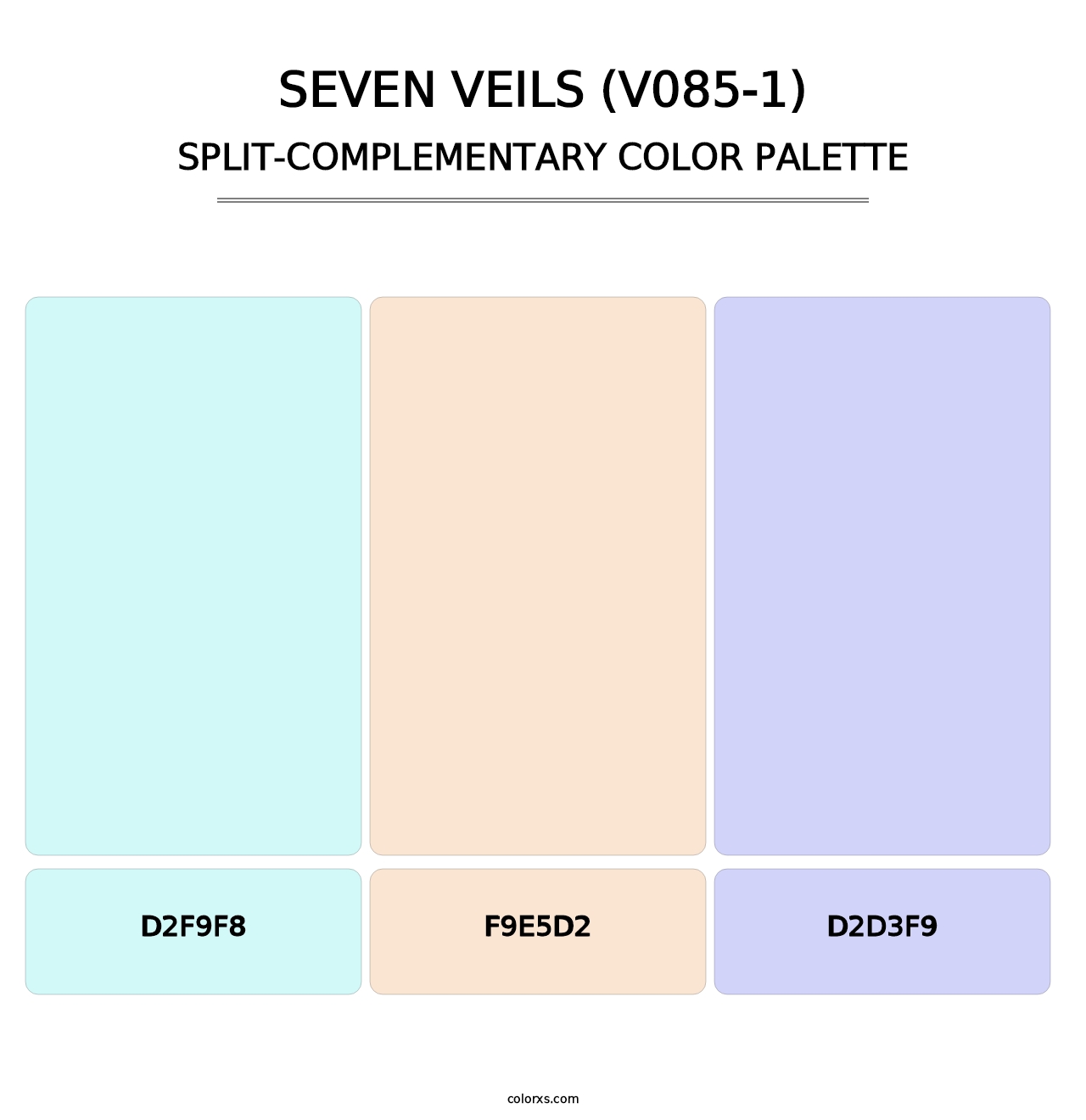Seven Veils (V085-1) - Split-Complementary Color Palette