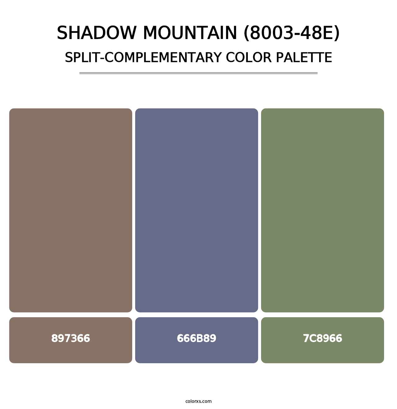 Shadow Mountain (8003-48E) - Split-Complementary Color Palette