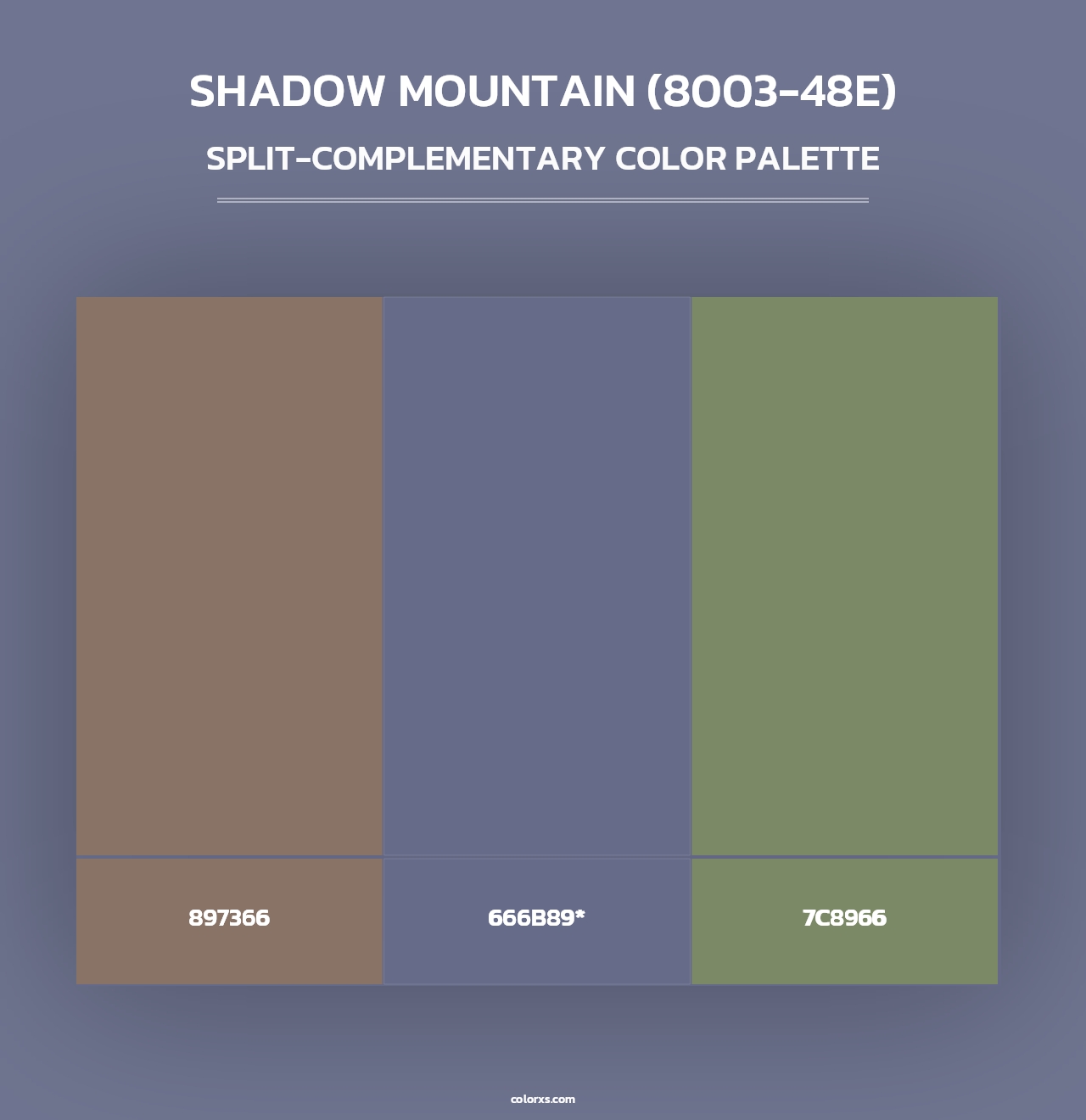 Shadow Mountain (8003-48E) - Split-Complementary Color Palette