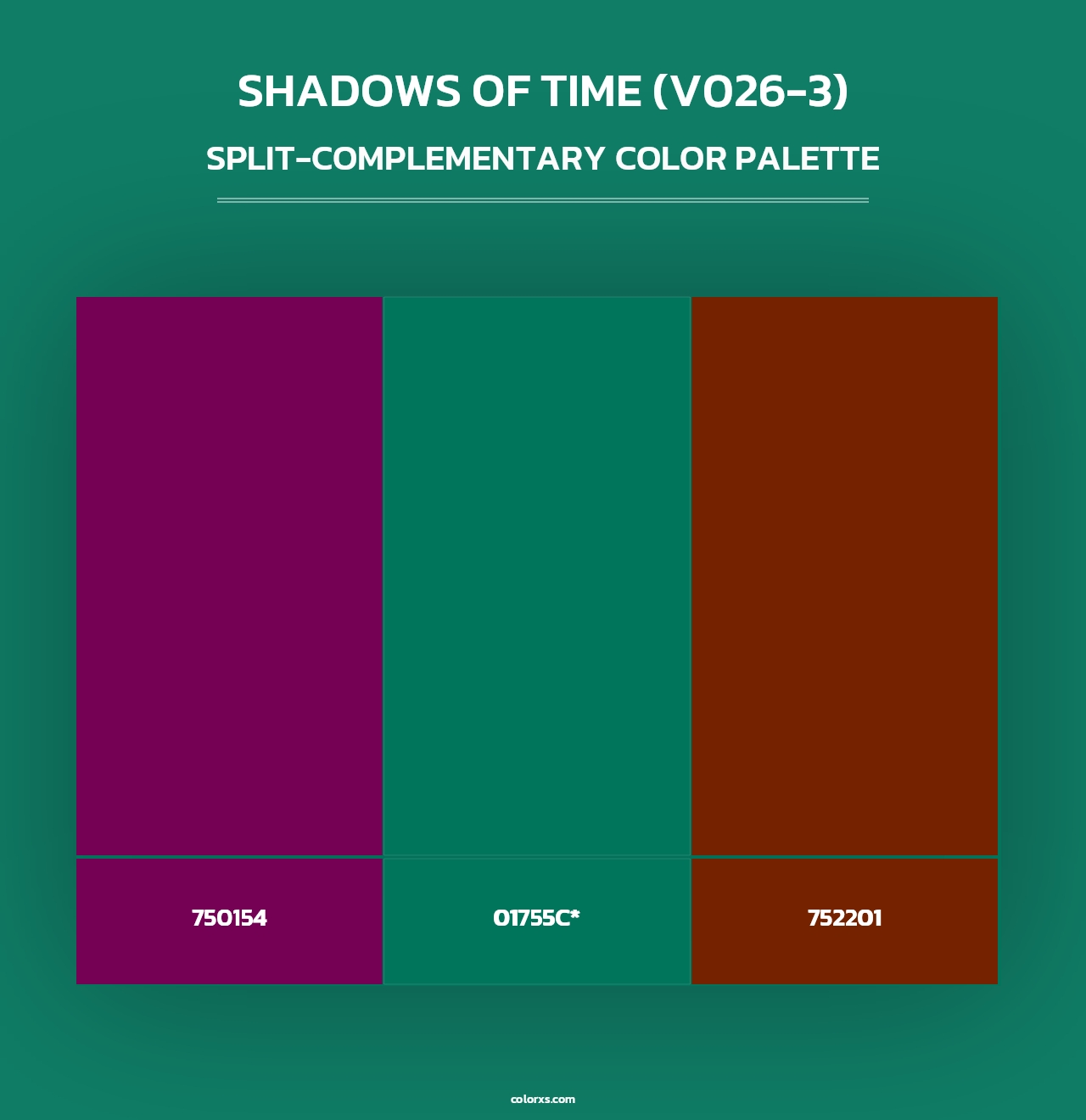 Shadows of Time (V026-3) - Split-Complementary Color Palette