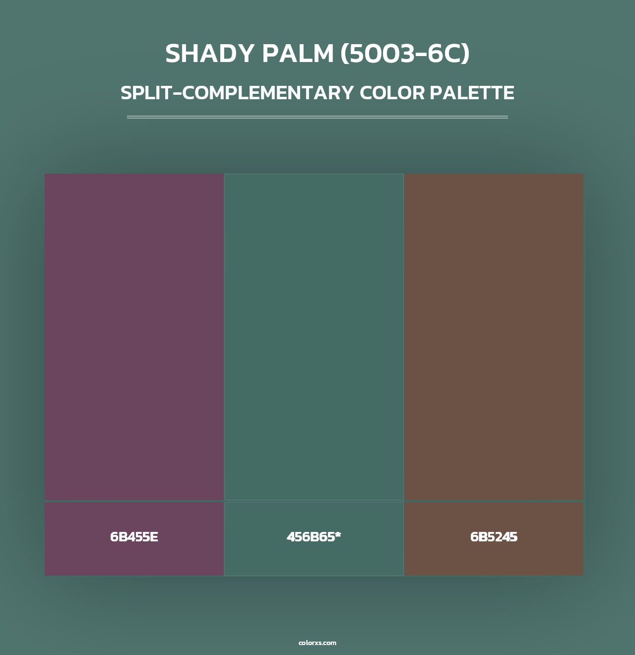 Shady Palm (5003-6C) - Split-Complementary Color Palette