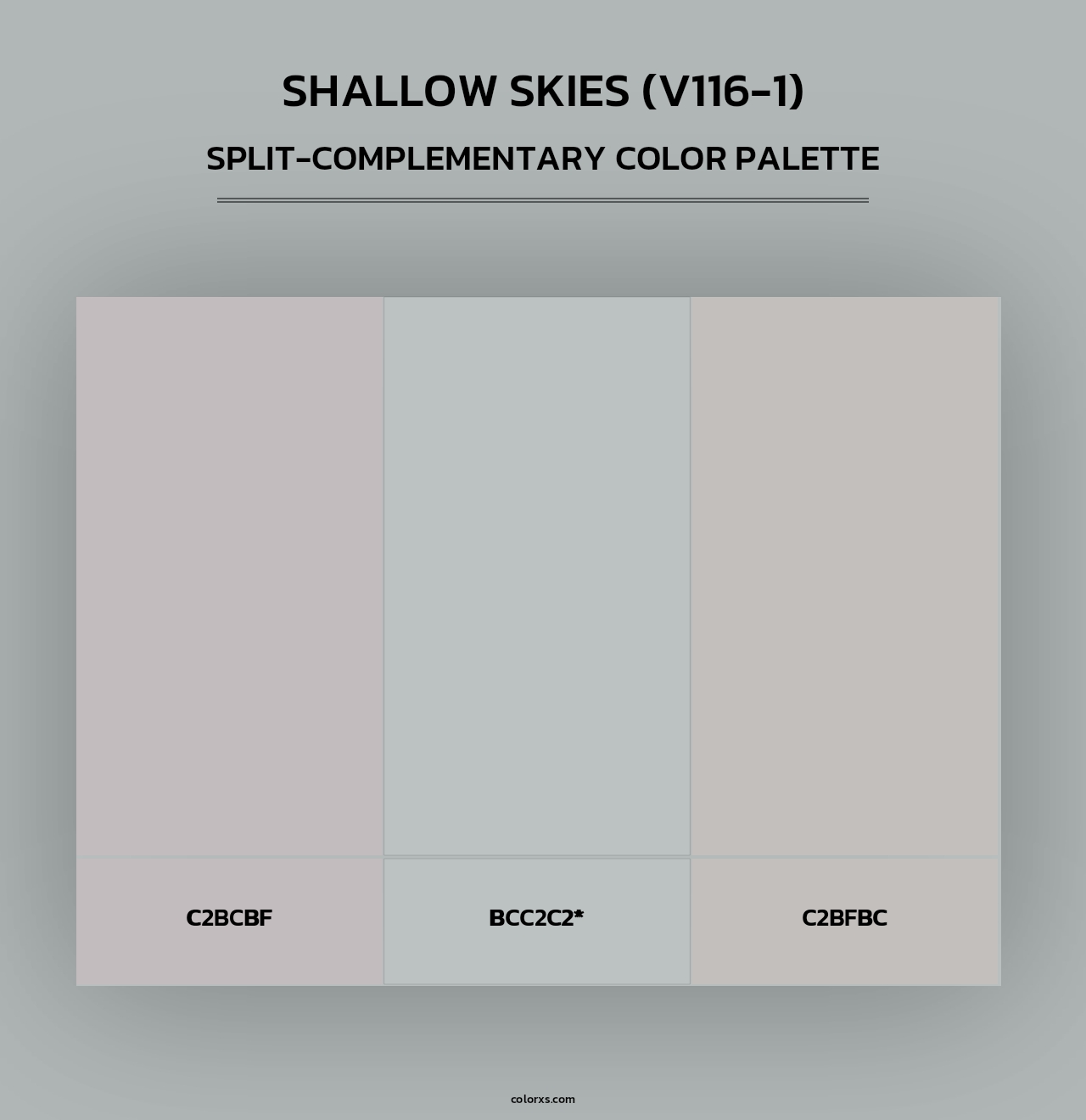 Shallow Skies (V116-1) - Split-Complementary Color Palette