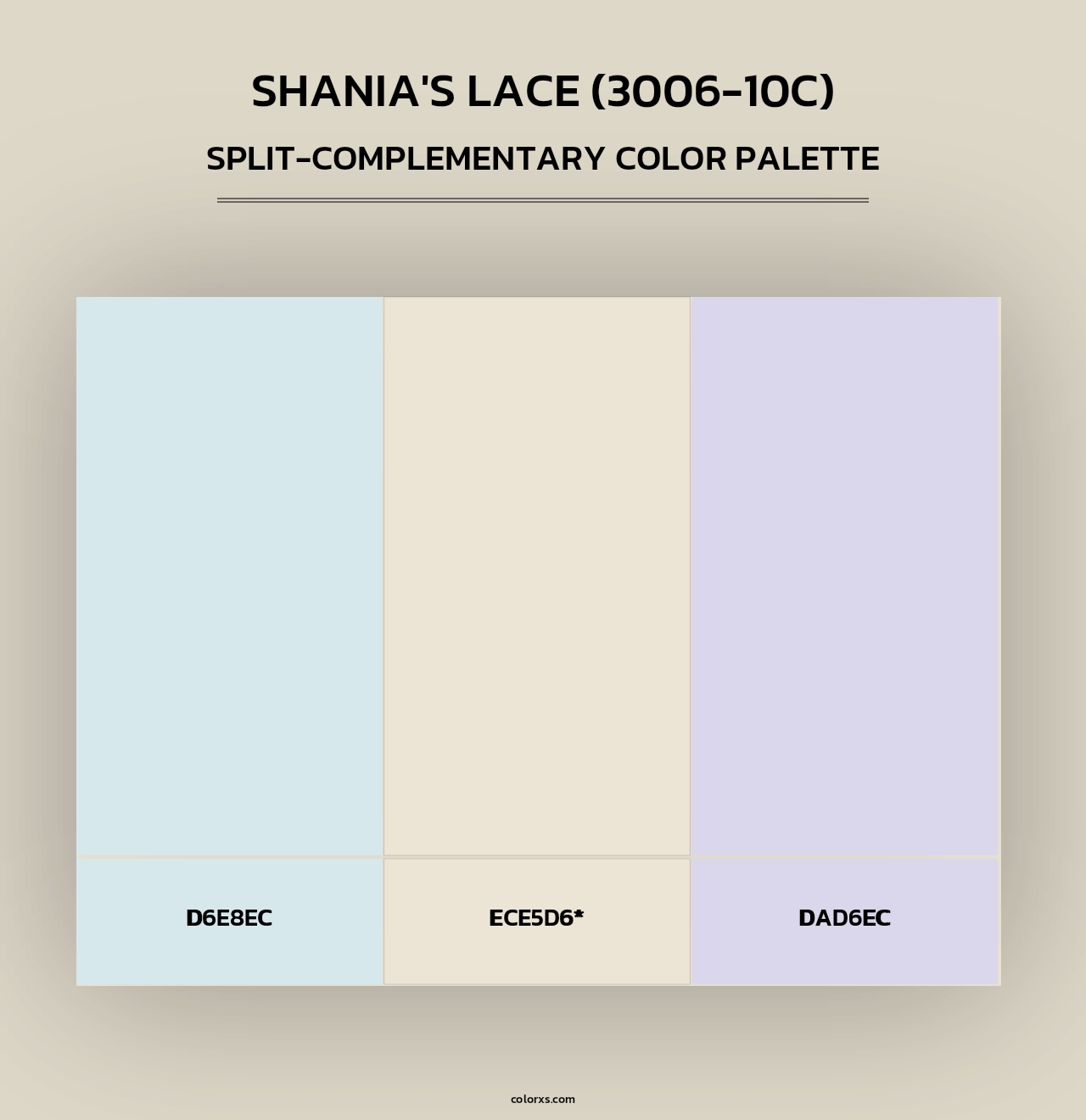 Shania's Lace (3006-10C) - Split-Complementary Color Palette