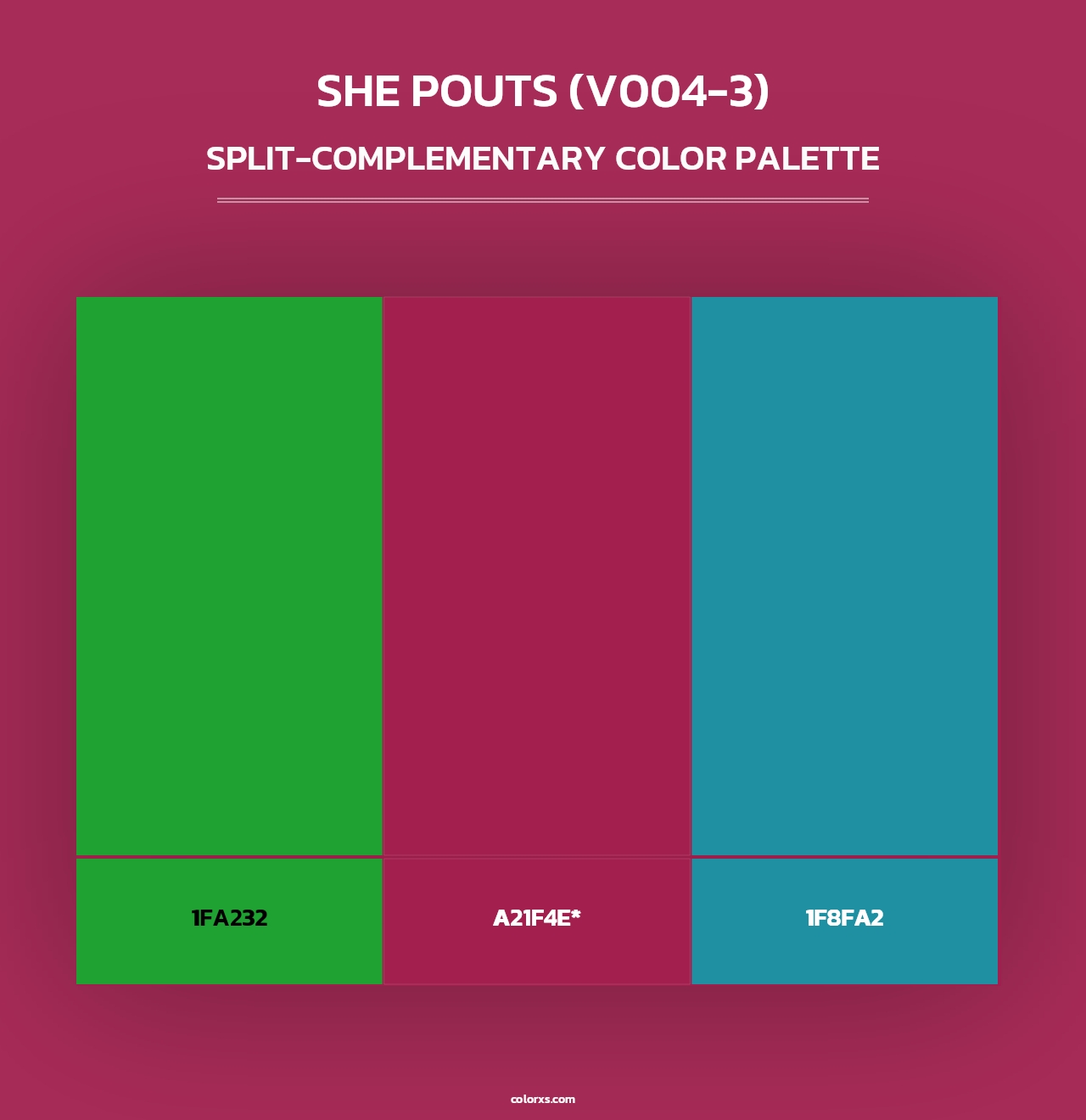 She Pouts (V004-3) - Split-Complementary Color Palette