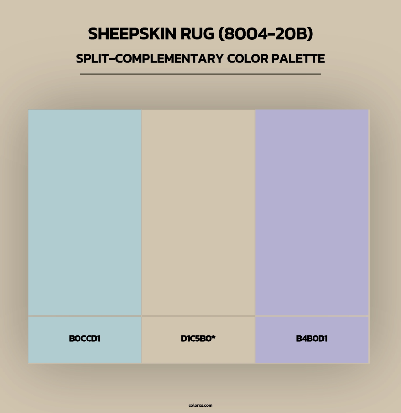 Sheepskin Rug (8004-20B) - Split-Complementary Color Palette
