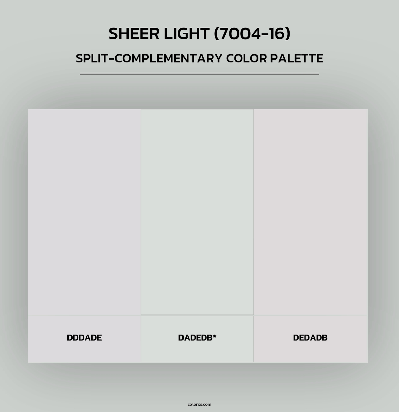 Sheer Light (7004-16) - Split-Complementary Color Palette