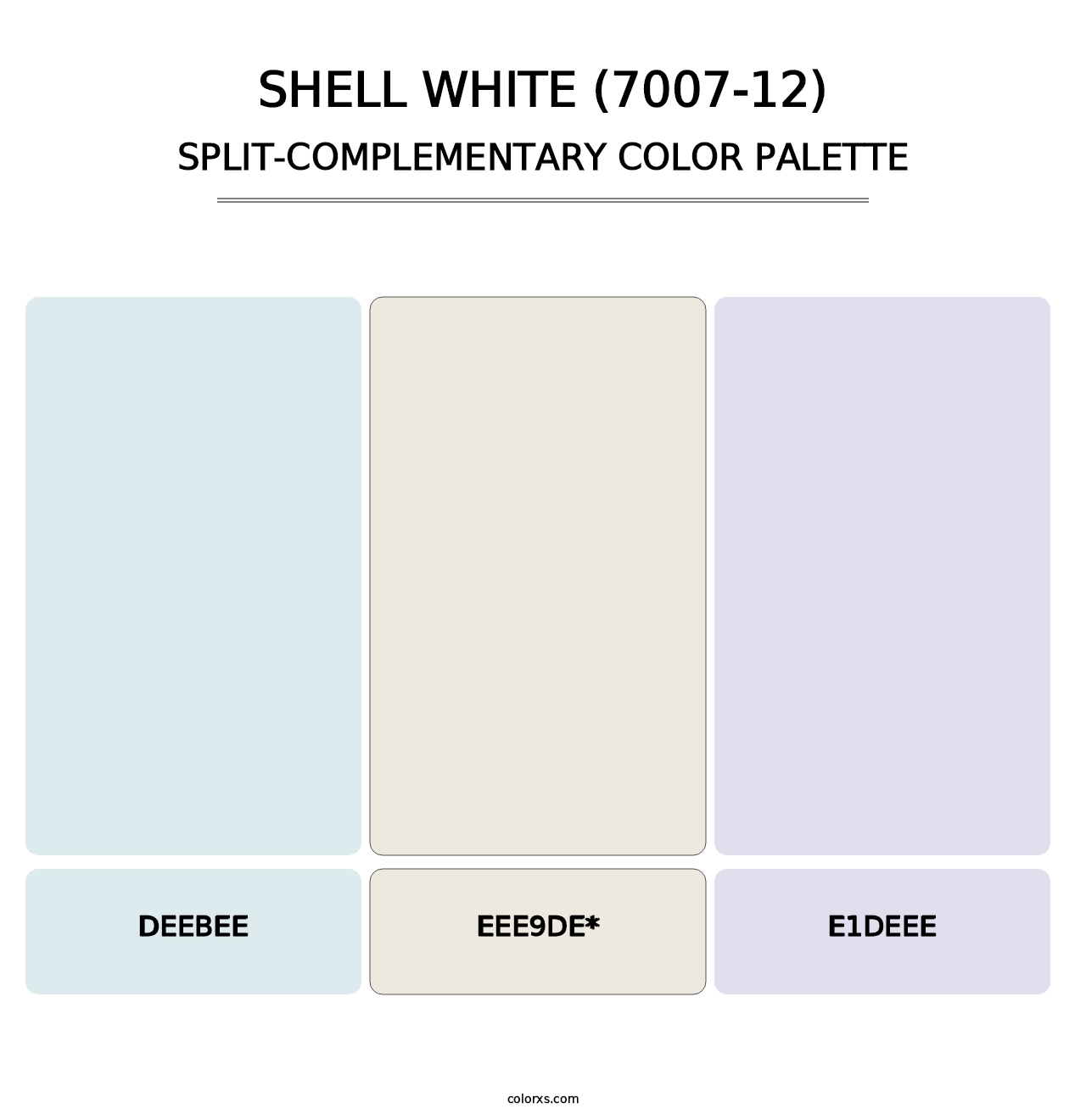 Shell White (7007-12) - Split-Complementary Color Palette